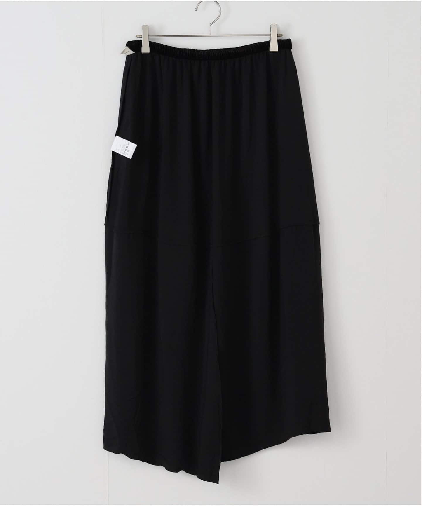 BASERANGE ベースレンジ 25SS OLIN SKIRT シルクベルベットロングスカート SKOLI-VE-SP25 XS BLACK ベロア イージー 定価43,560円 ボトムス【新古品】【中古】【BASERANGE】 Baserange【ベースレンジ】olin skirt 