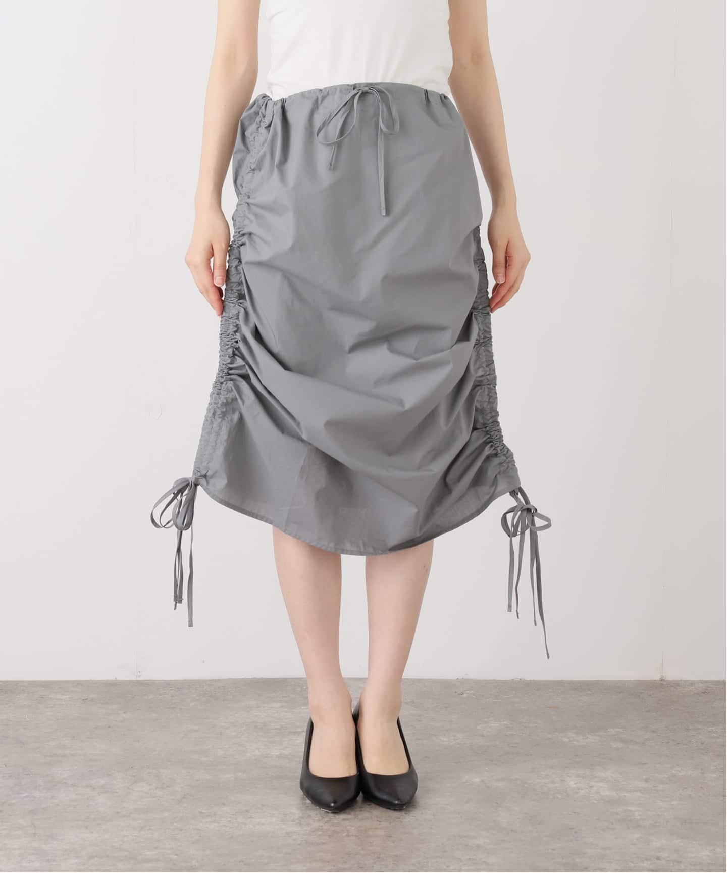 BASERANGE/ベースレンジ】PICTORIAL STRAP SKIRT / SSPIS-PO