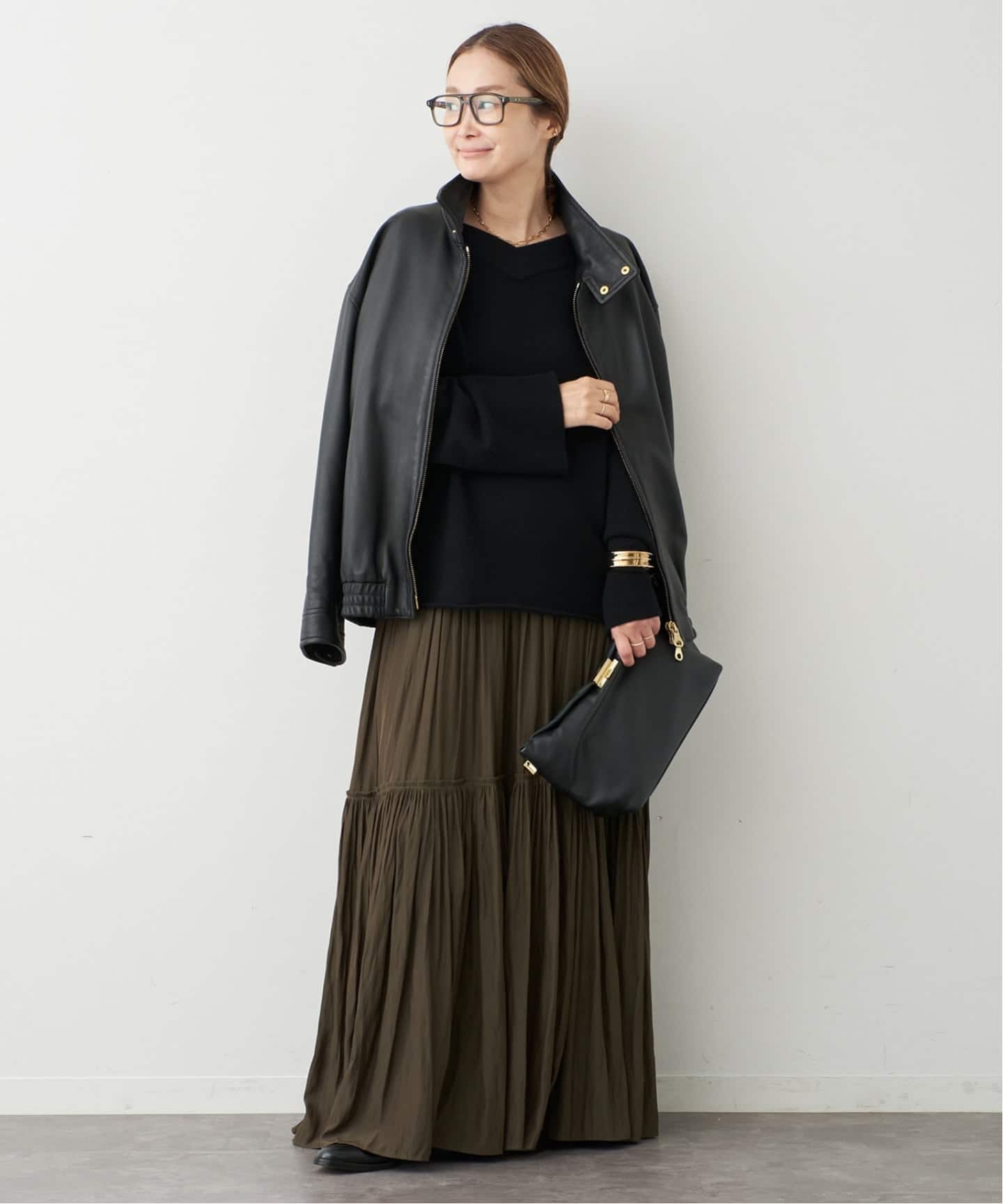 Gather Maxi スカート（ロング・マキシ丈スカート）｜Deuxieme Classe