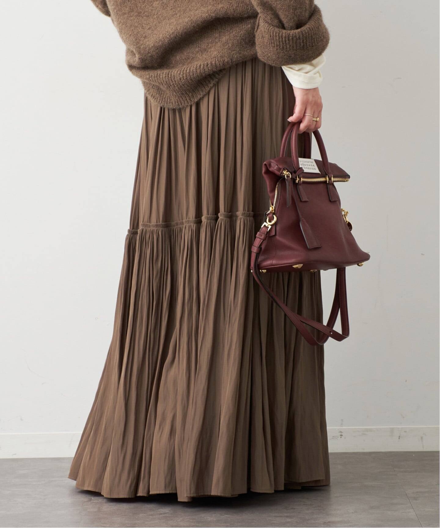 Gather Maxi スカート（ロング・マキシ丈スカート）｜Deuxieme Classe