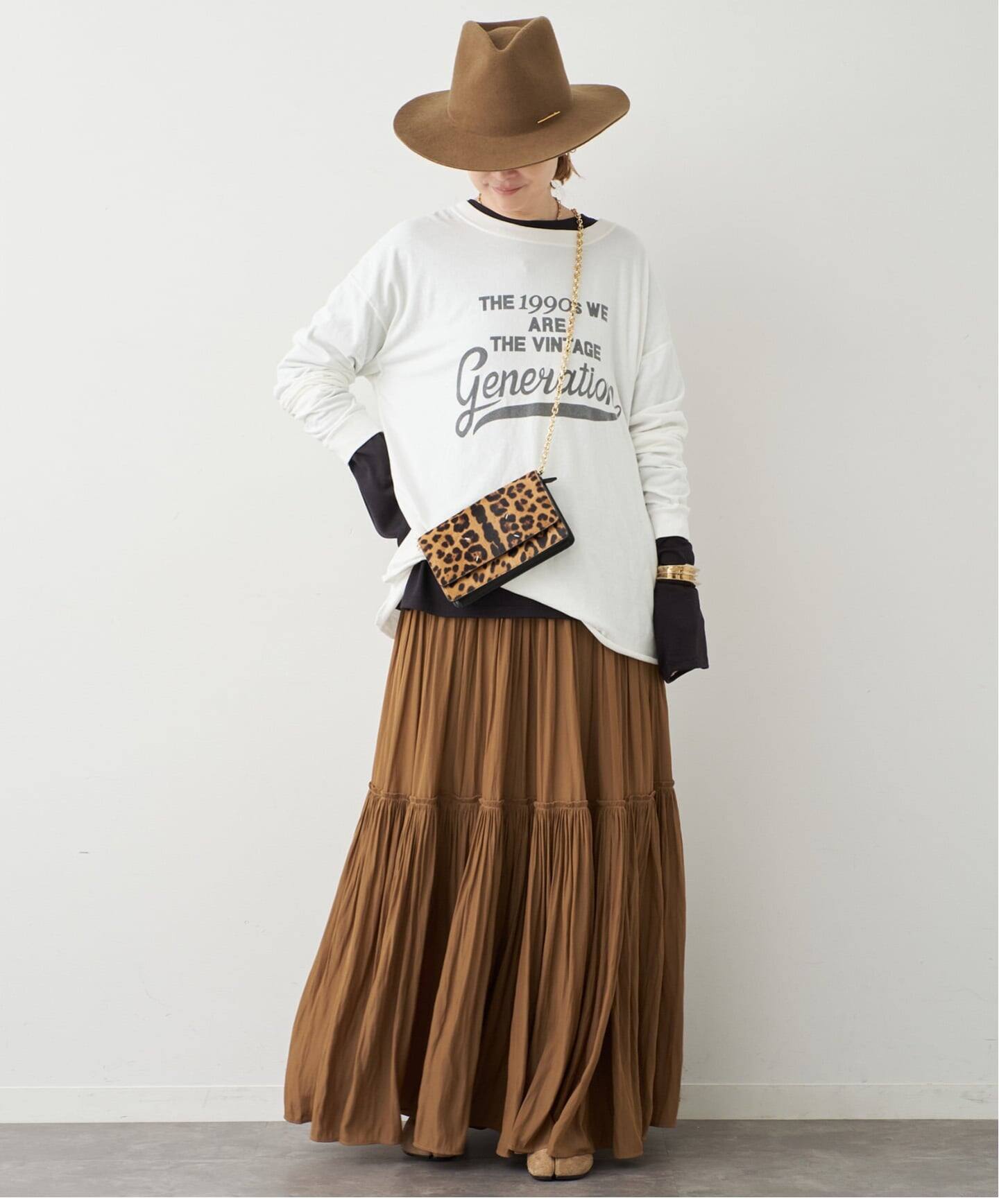 Gather Maxi スカート（ロング・マキシ丈スカート）｜Deuxieme Classe