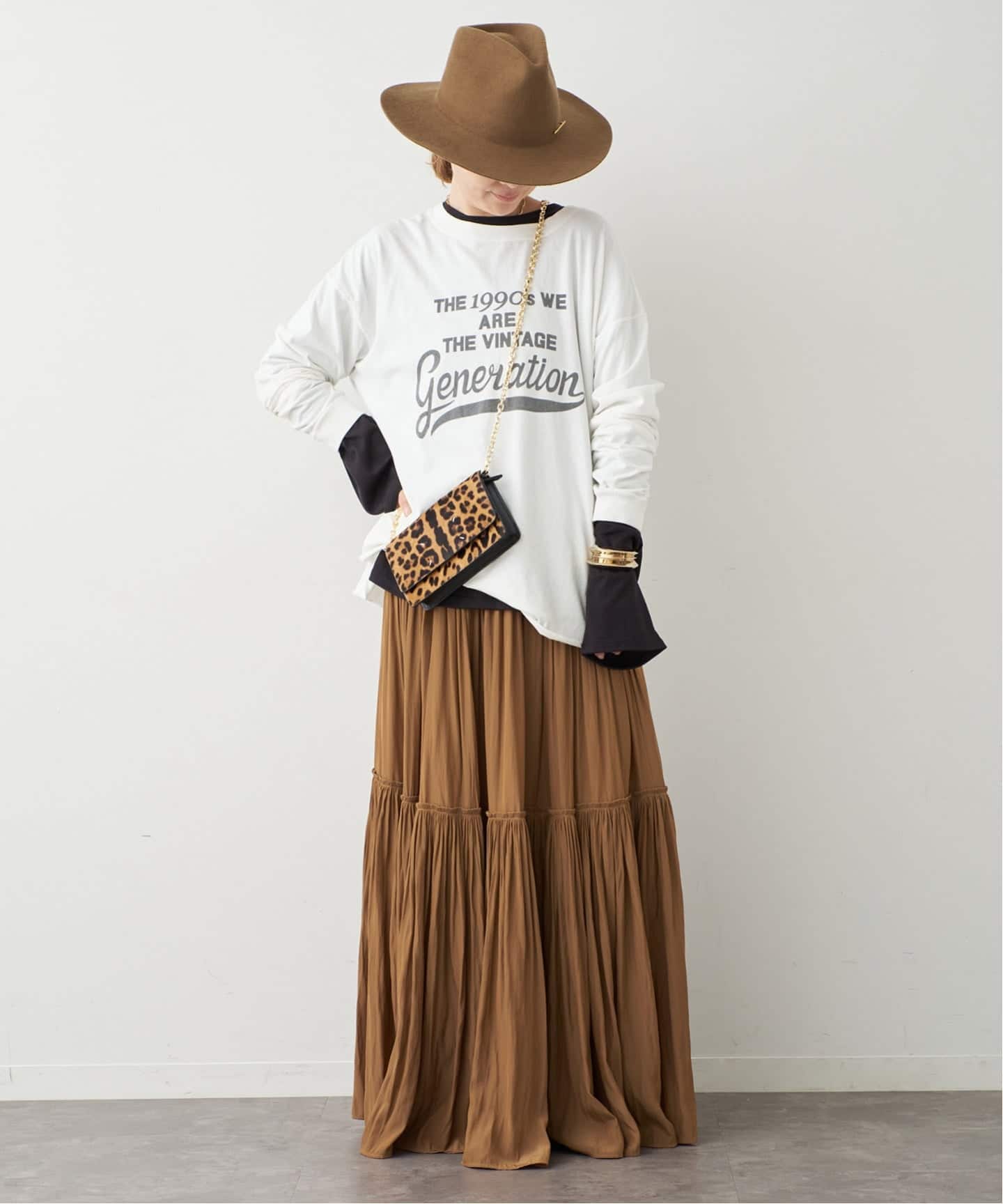 Gather Maxi スカート（ロング・マキシ丈スカート）｜Deuxieme Classe