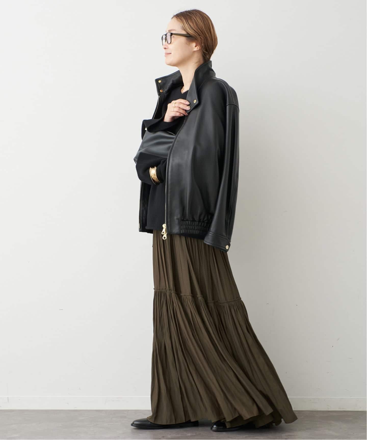 Deuxieme Classe*Gather Maxi スカートブラウンD Gather Maxi スカート（ロング・マキシ丈スカート）｜Deuxieme