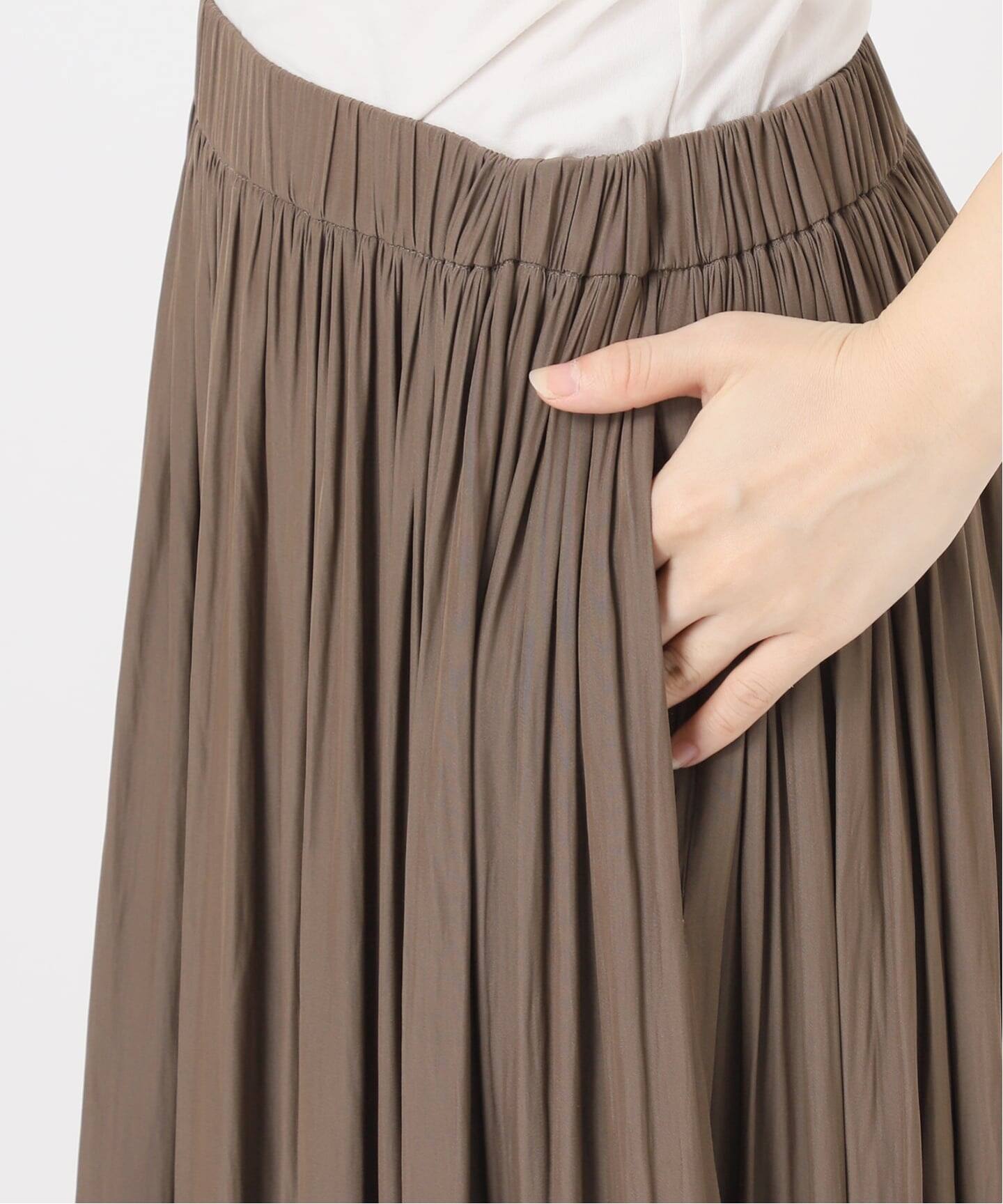 Deuxieme Classe*Gather Maxi スカートブラウンD Gather Maxi スカート（ロング・マキシ丈スカート）｜Deuxieme