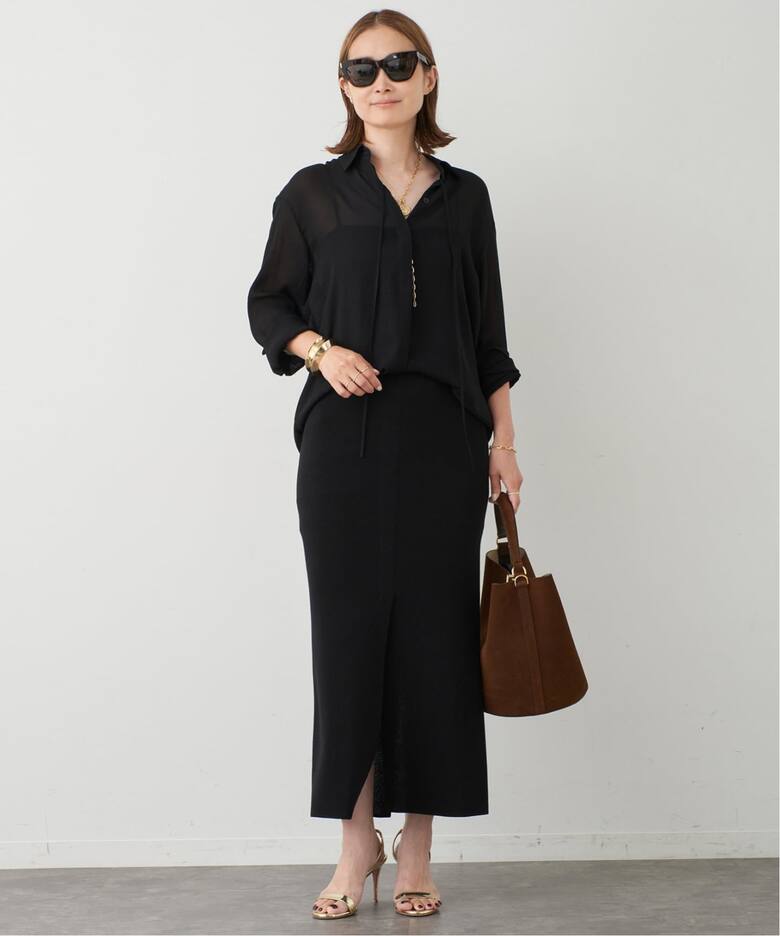 shake code スリットスカート（ロング・マキシ丈スカート）｜Deuxieme  