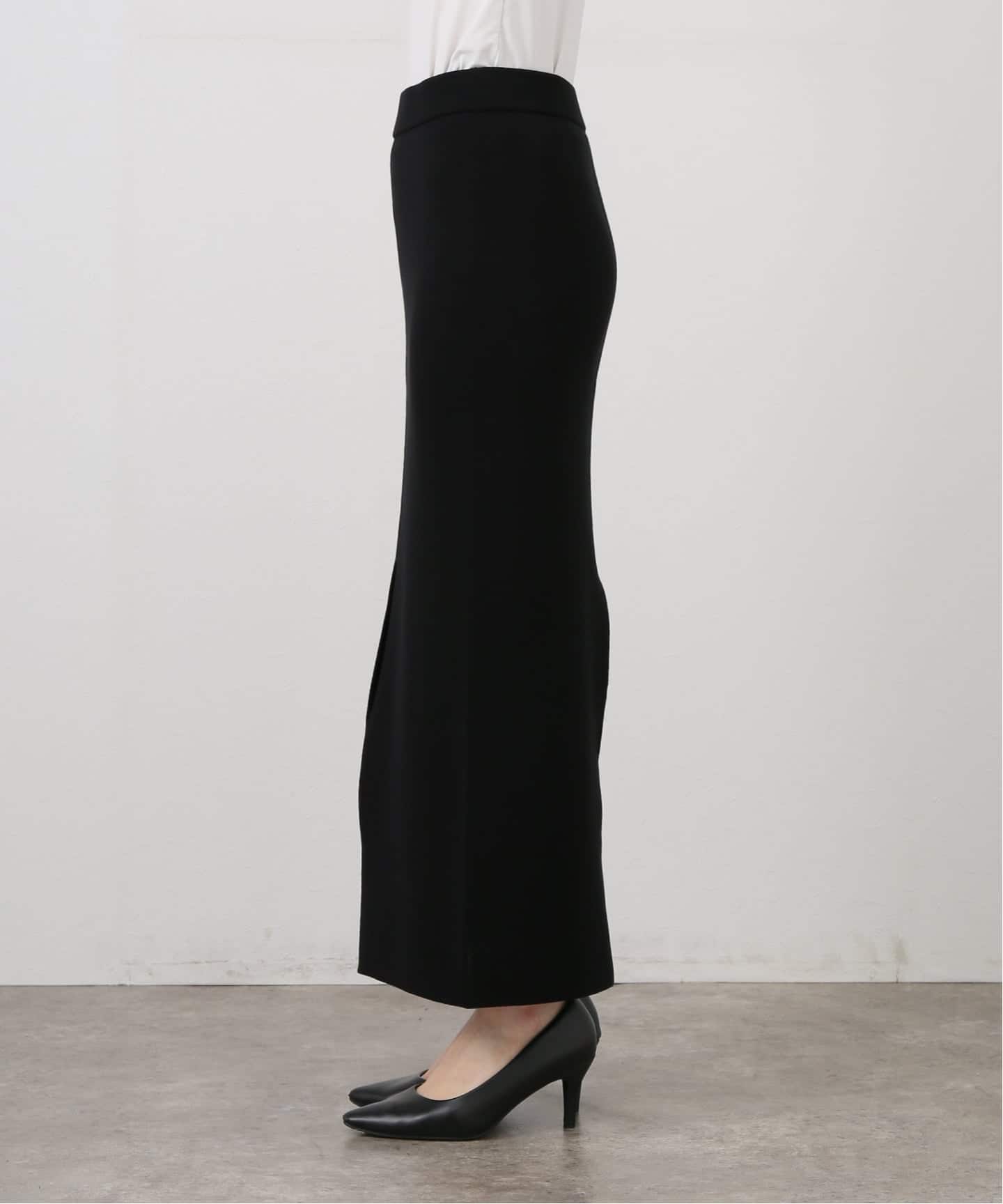 Deuxieme Classe ロング・マキシ丈スカート 紺 0204125J0038 shake code スリットスカート（ロング・マキシ丈スカート