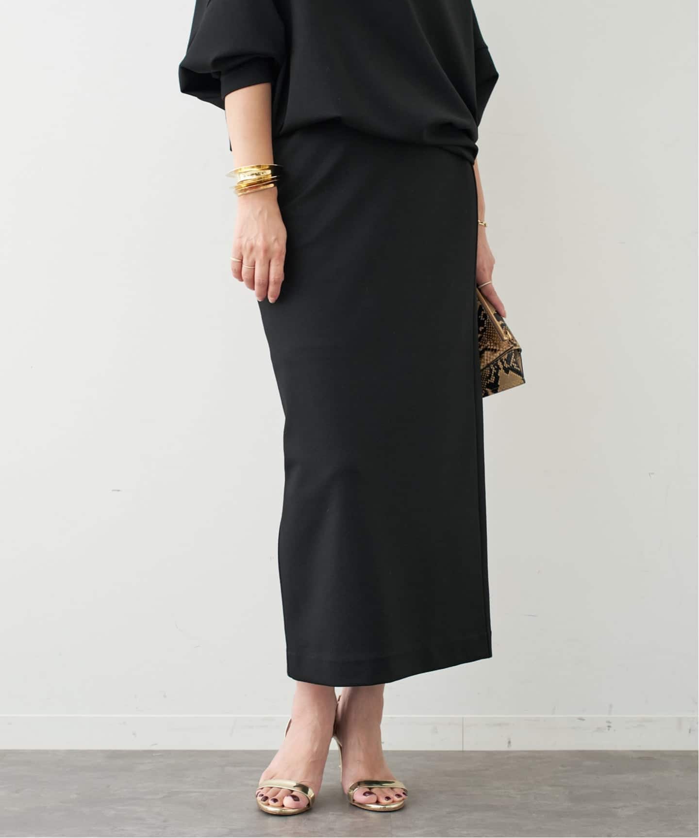 PRIMEWOOL PONTE ブラック タイトスカート PRIMEWOOL PONTE スカート（その他スカート）｜Deuxieme Classe