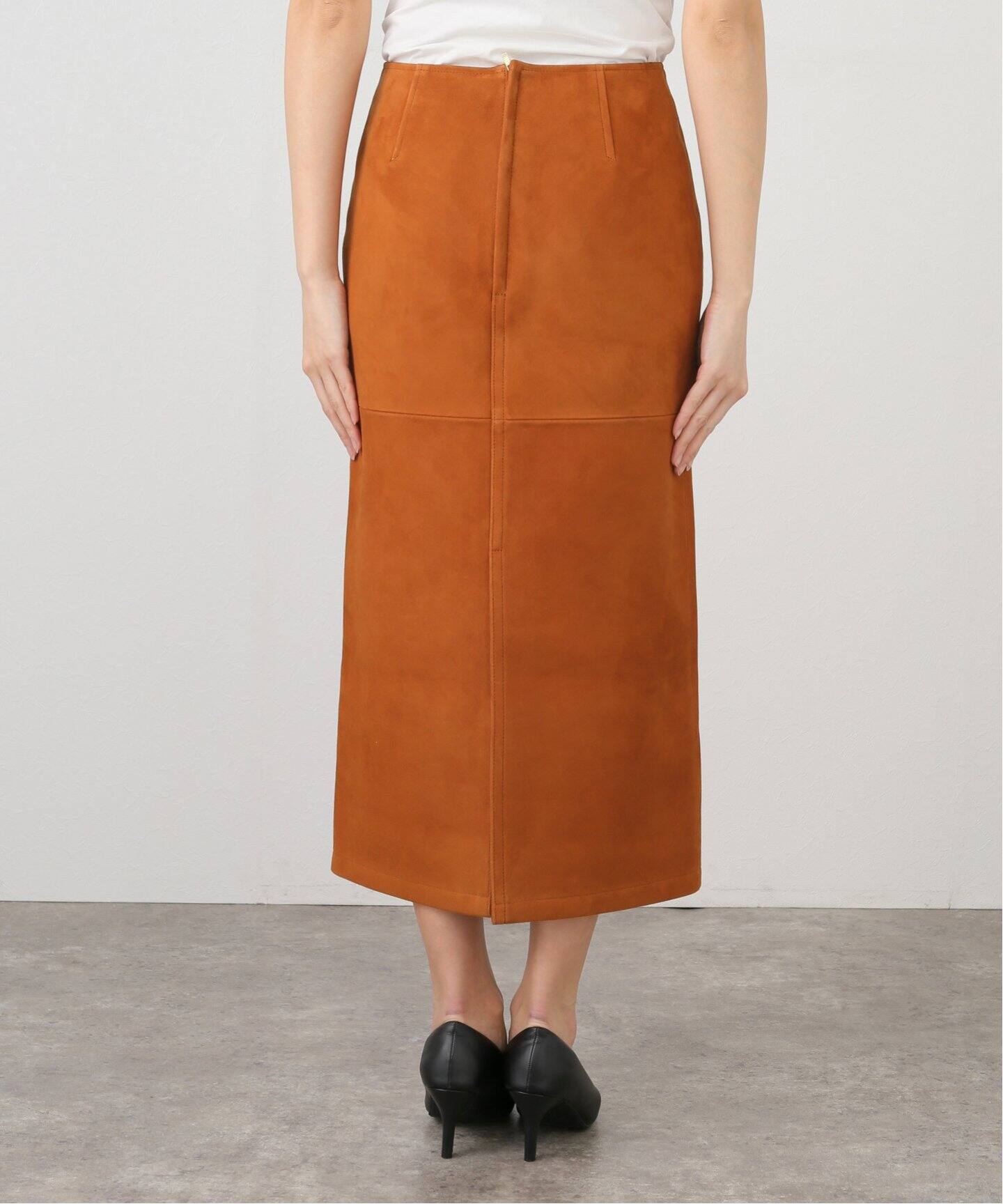 スエード タイトスカート（ロング・マキシ丈スカート）｜Deuxieme  