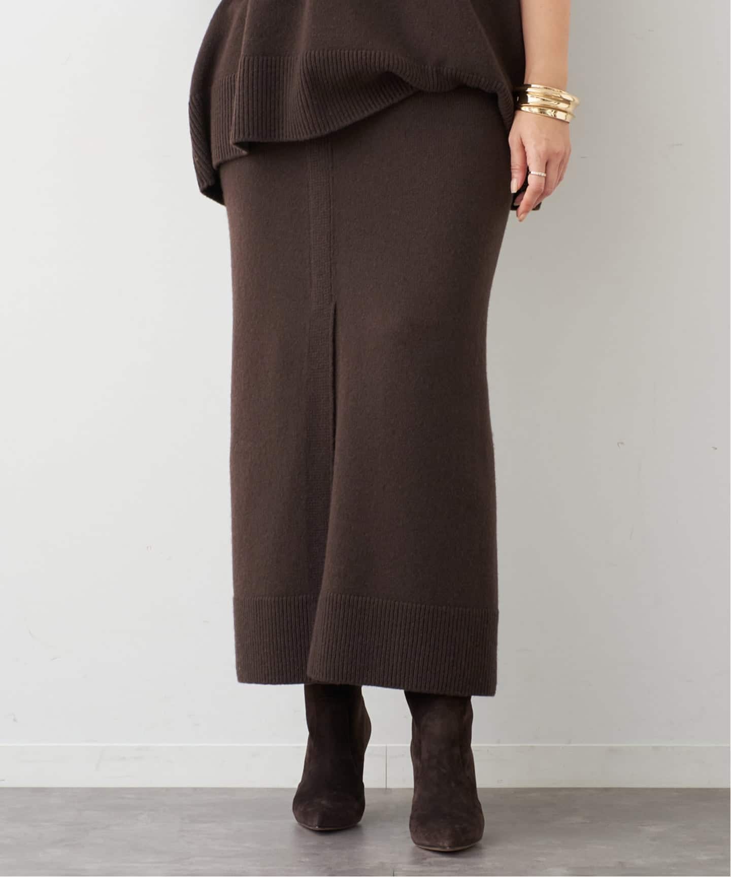 MUSE de Deuxieme Classe olbia スリットスカート38 OLBIA スリット スカート（ロング・マキシ丈スカート）｜Deuxieme