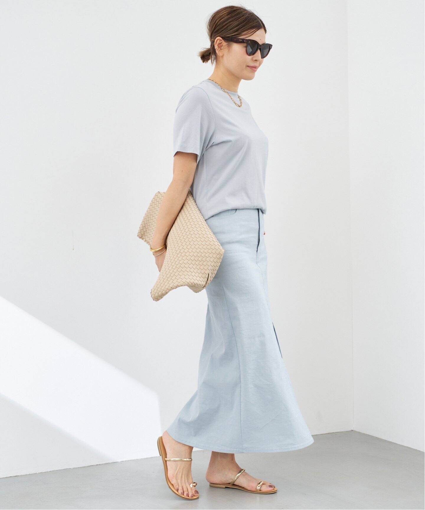2025年4月購入 STRETCH TWILL B/FLARE スカート　38 STRETCH TWILL B/FLARE スカート（ロング・マキシ丈スカート