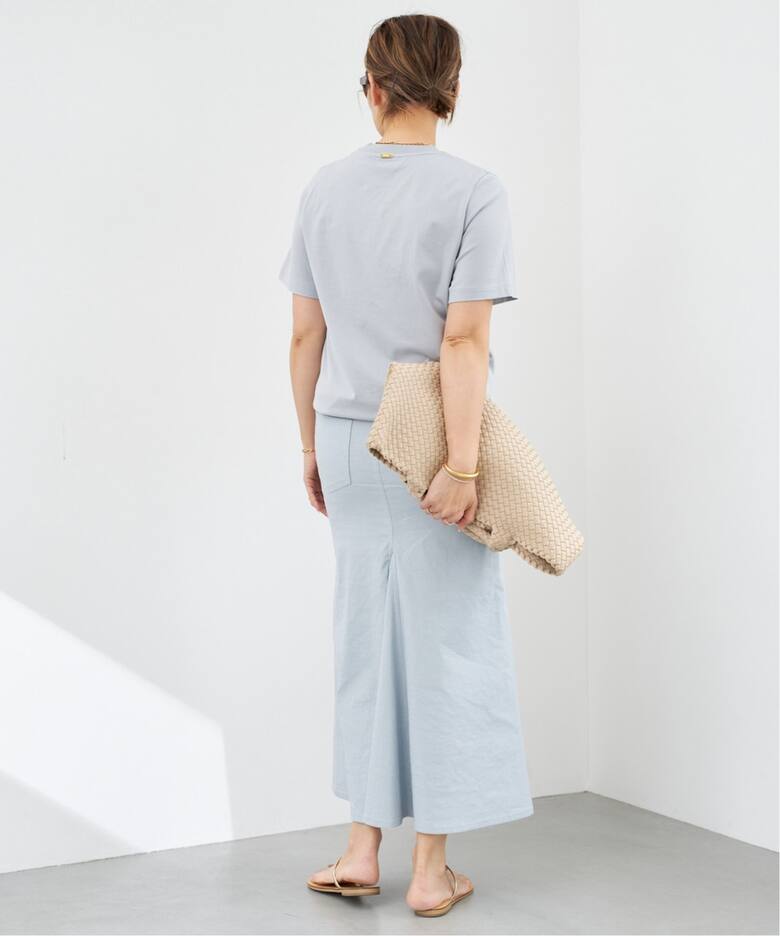 STRETCH TWILL B/FLARE スカート（ロング・マキシ丈スカート  