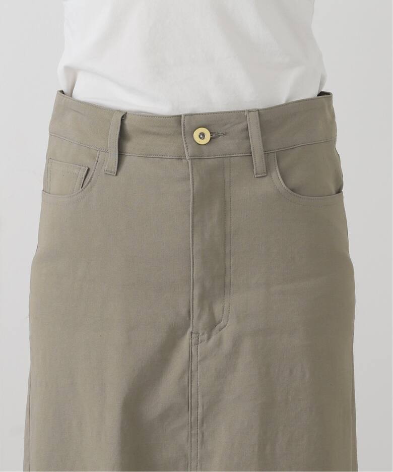 STRETCH TWILL B/FLARE スカート（ロング・マキシ丈スカート  