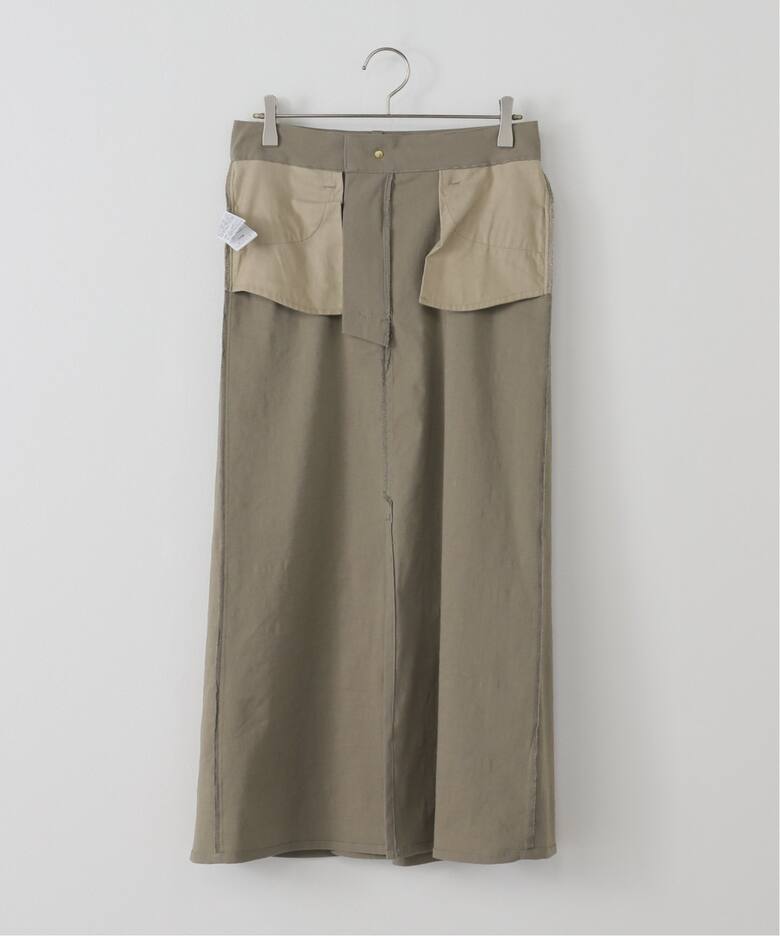 STRETCH TWILL B/FLARE スカート（ロング・マキシ丈スカート  