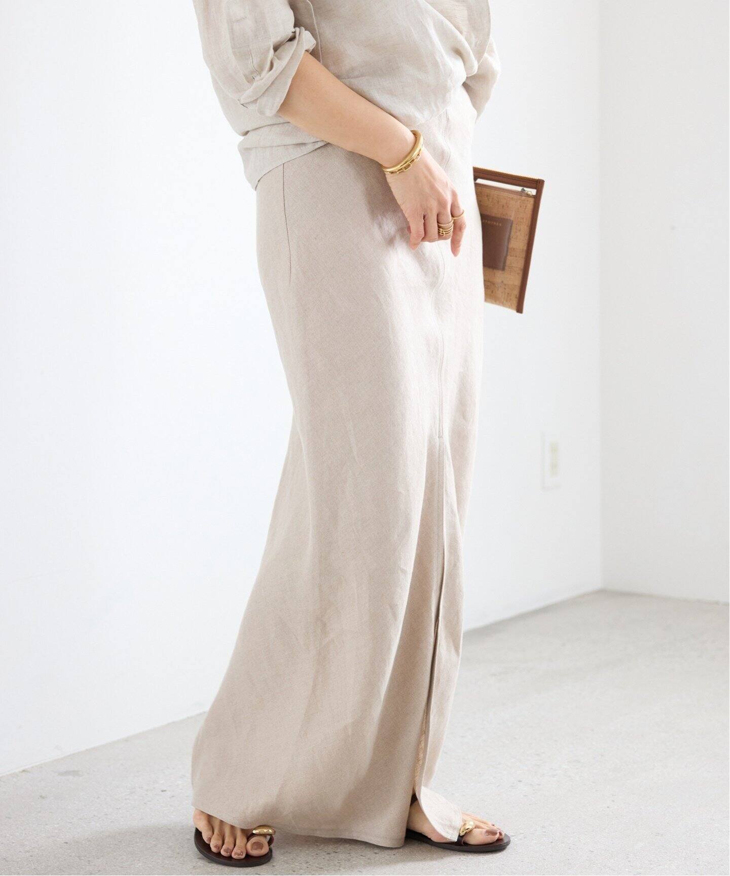 24ss Deuxieme Classe OGLINEN タイトスカート 36 OGLINEN タイトスカート（ロング・マキシ丈スカート）｜Deuxieme