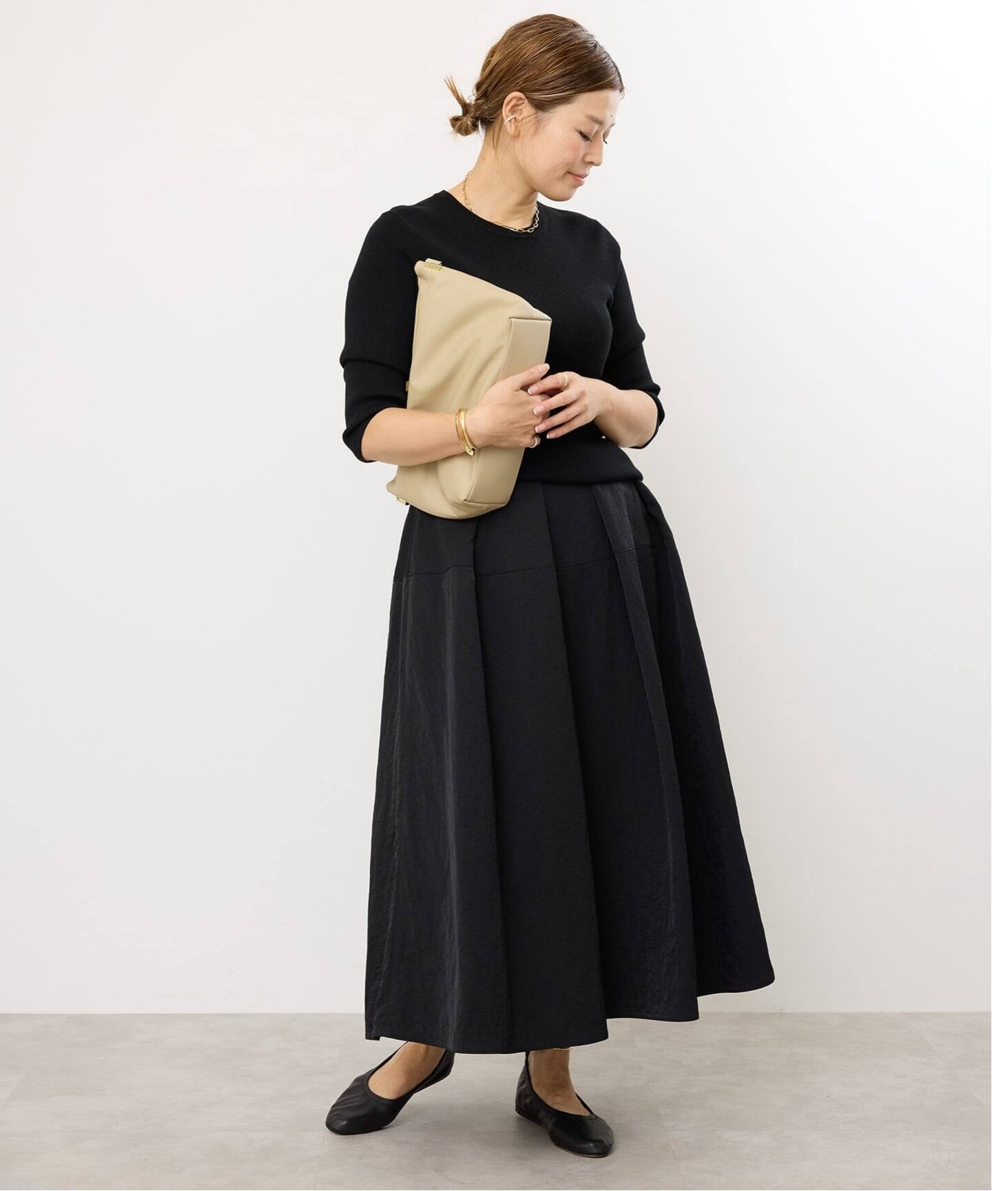 ドゥーズィエムクラス★大人気グロッシースカート,ネイビー３６ ドゥーズィエムクラス Deuxieme Classe GLOSSY-SKIRT 36