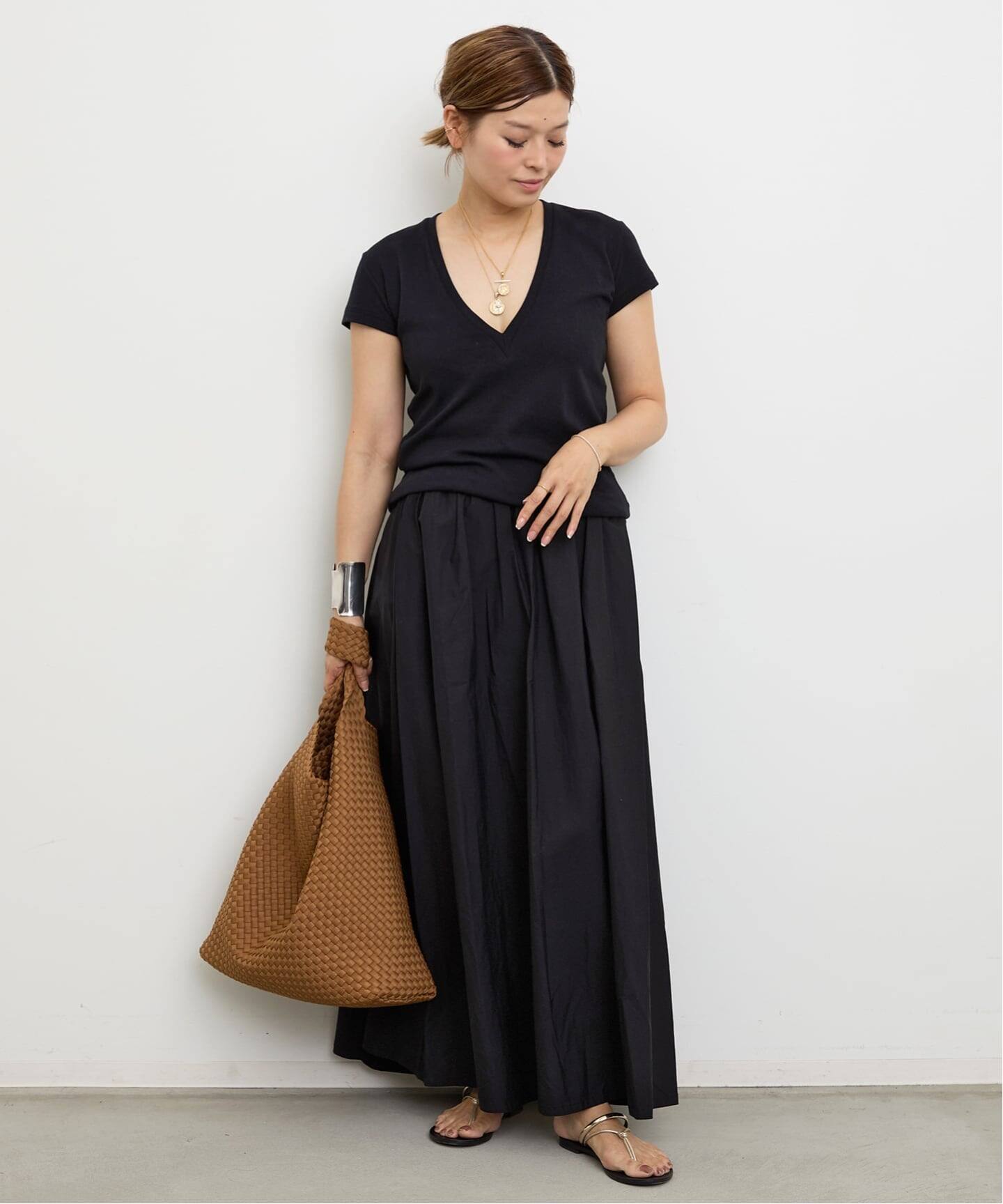 新品　Deuxieme Classe*pleasantly スカート　ブラック Pleasantly スカート（ロング・マキシ丈スカート）｜Deuxieme