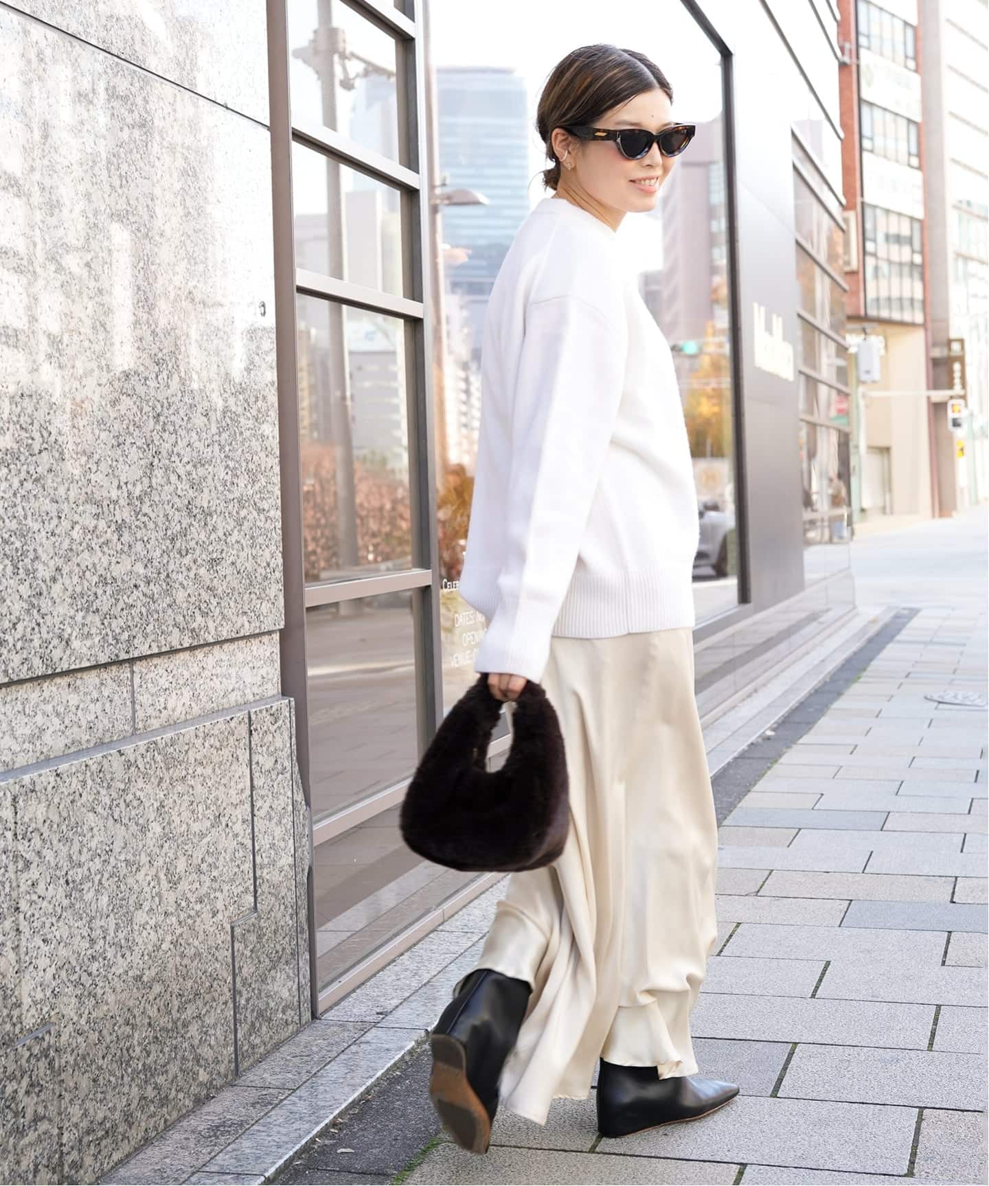 シルクサテンスカート（その他スカート）｜Deuxieme Classe