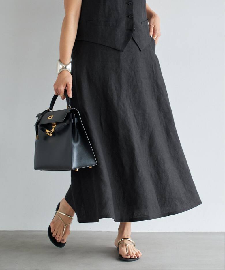 Linenフレアスカート（ロング・マキシ丈スカート）｜Deuxieme Classe  