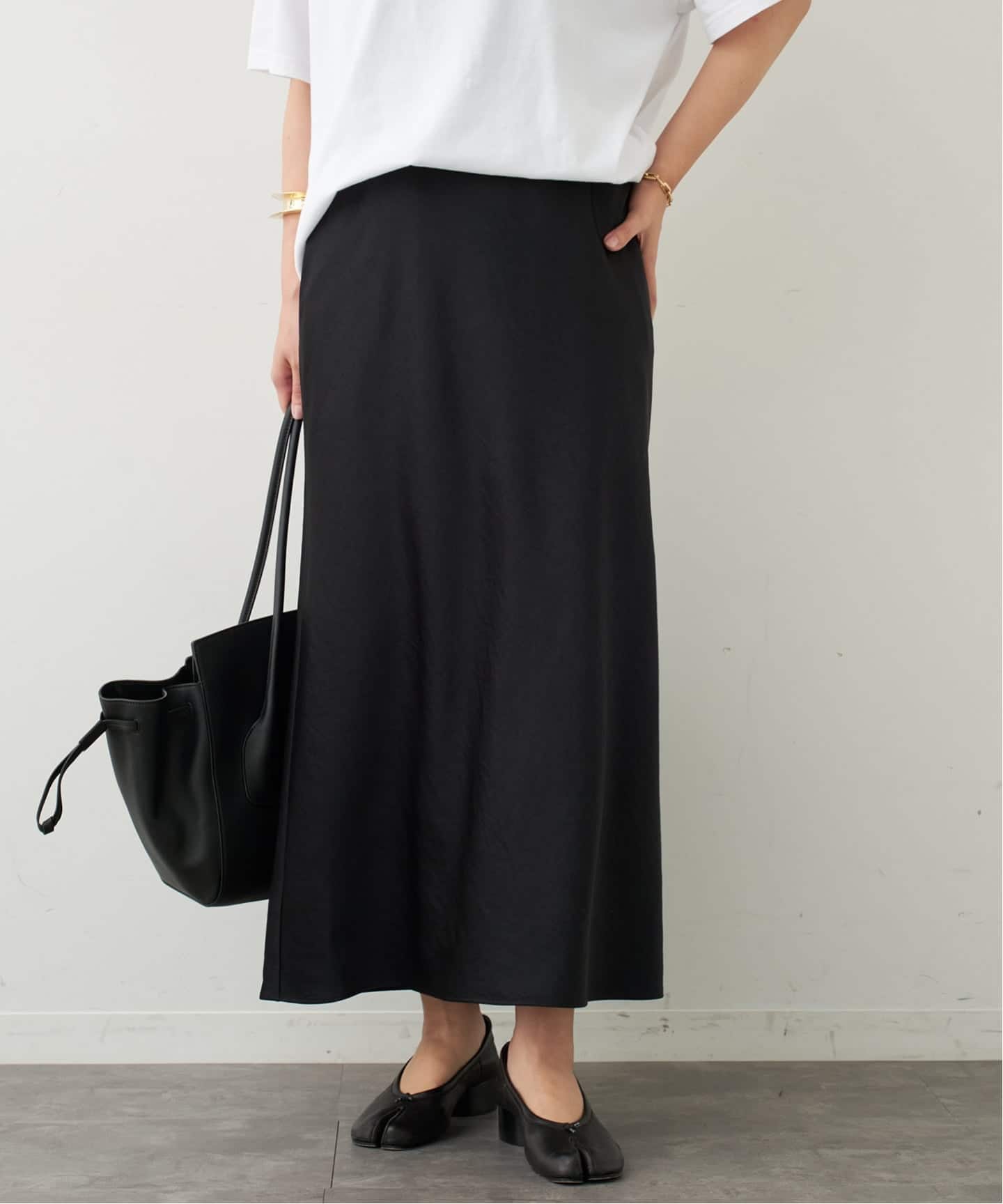 【美品】Minimal Satinスカート　ブラック Minimal Satin スカート（その他スカート）｜Deuxieme Classe