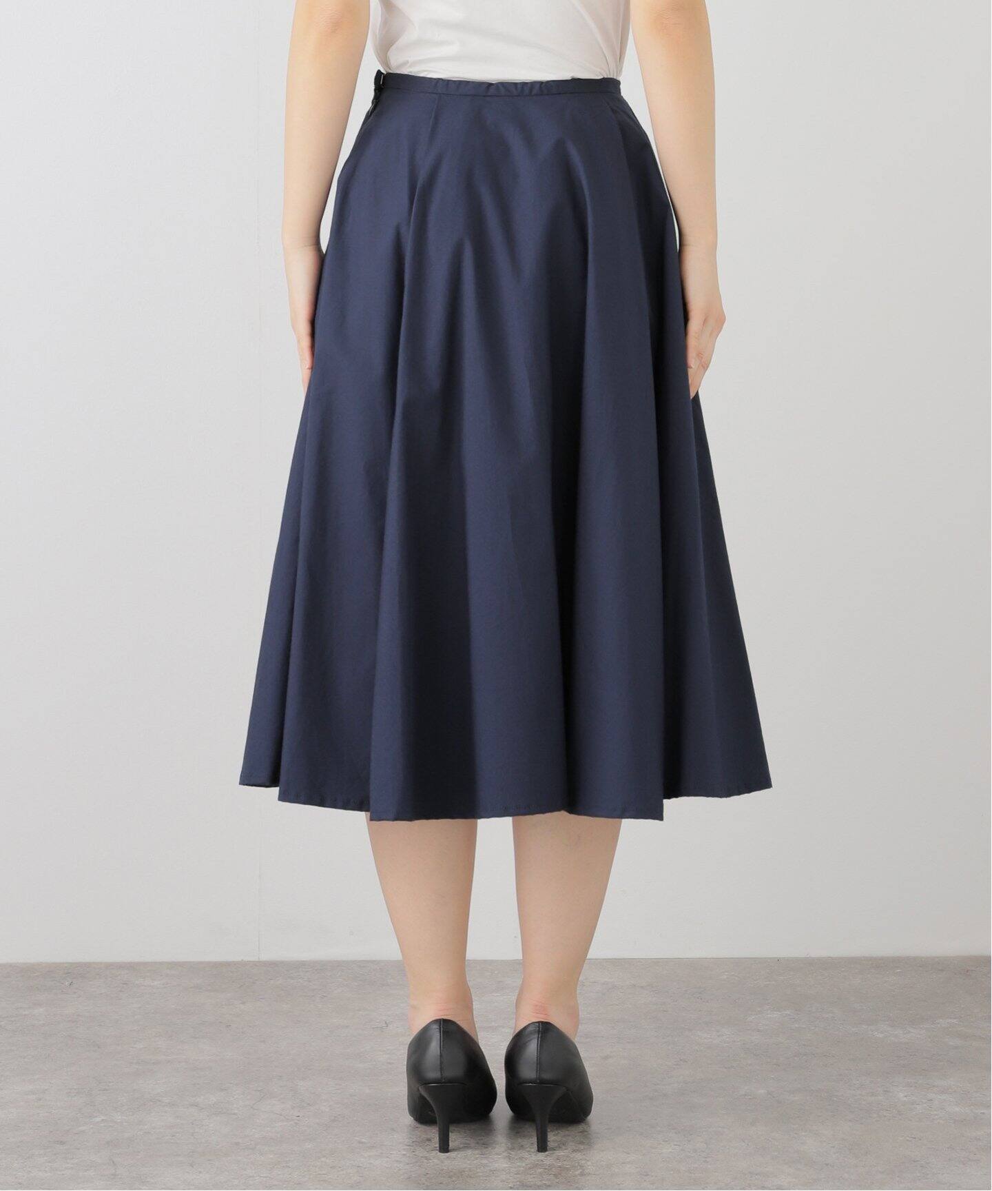 MADISONBLUE / マディソンブルー】TUCKED MI-MOLLET FLARE SKIRT（ひざ  