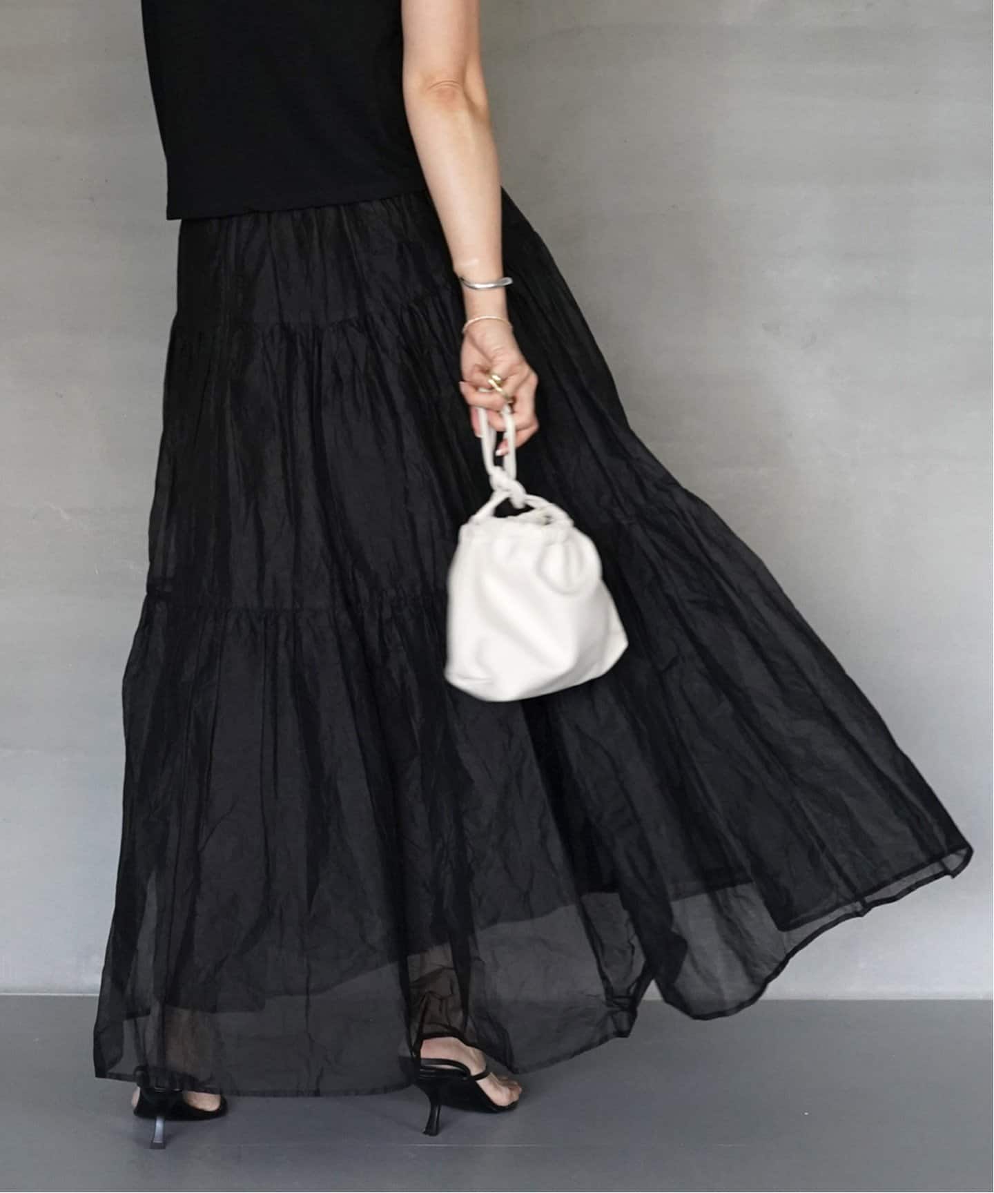 新品✨【MARILYN MOON/マリリンムーン】 ドゥーズィエムクラス 別注 予約》【MARILYN MOON/マリリンムーン】dramatic skirt（ロング