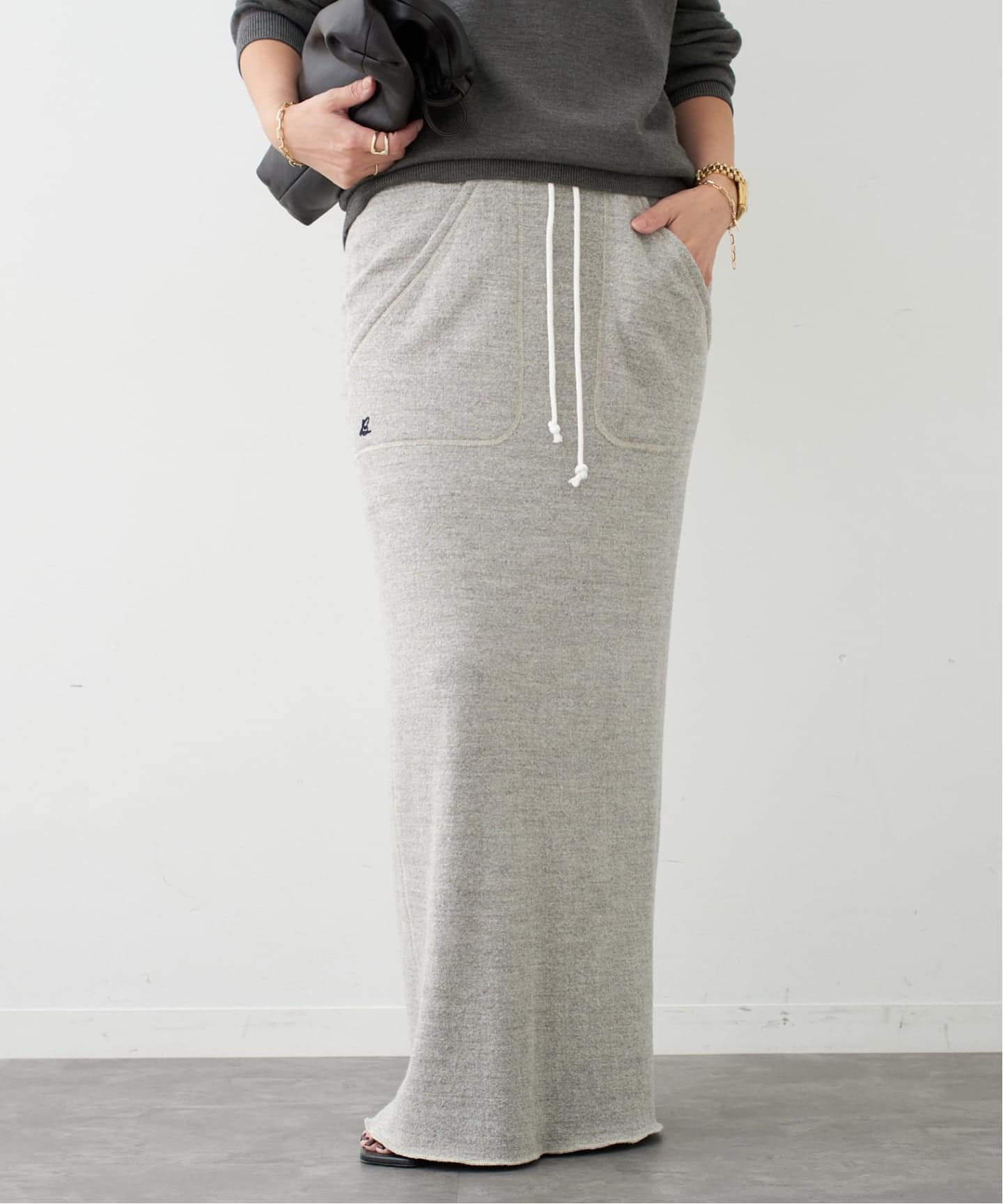 MADISONBLUE / マディソンブルー】SWEAT SKIRT（ロング・マキシ丈