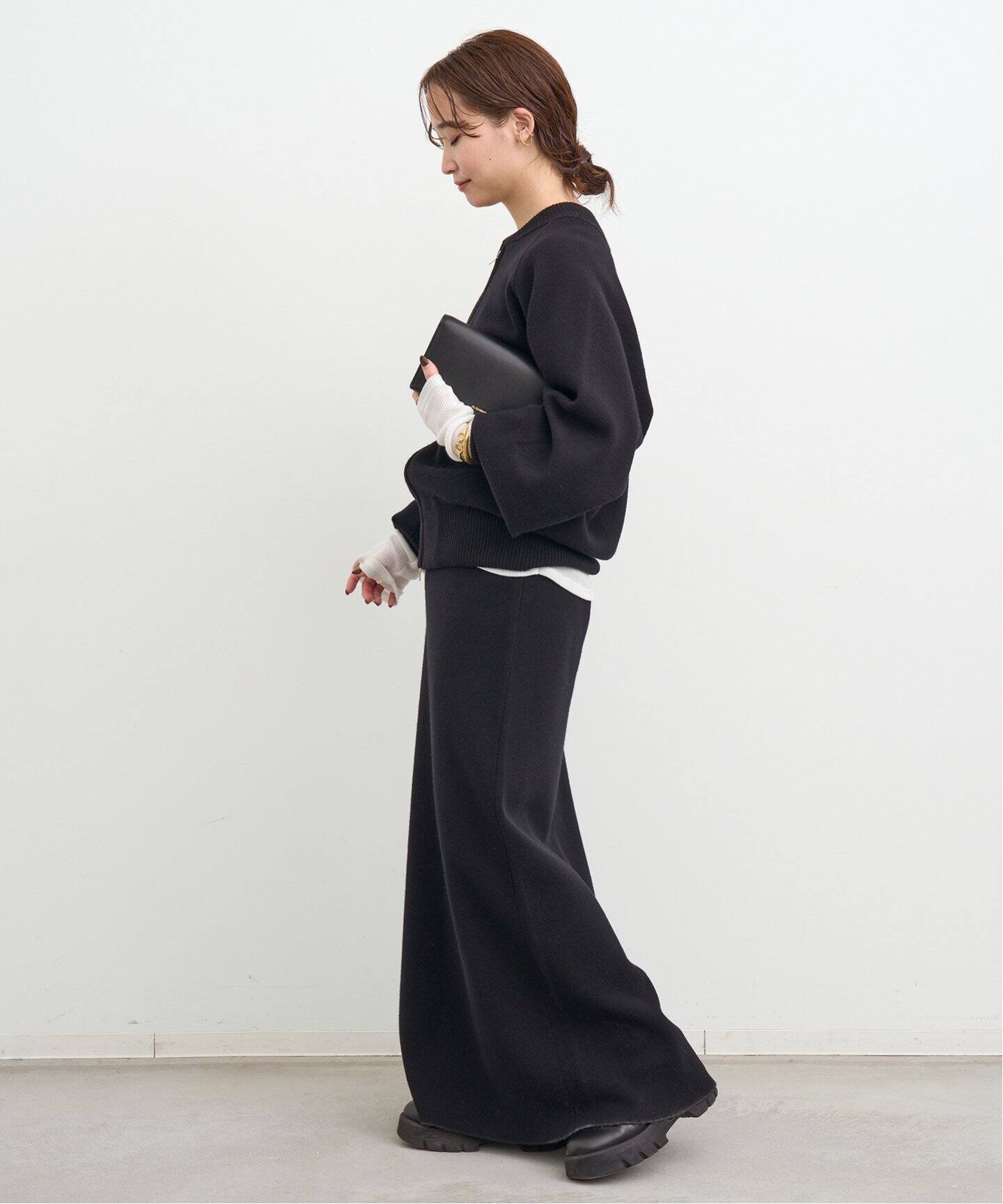 CINOH/チノ 】KNIT MAXI SKIRT（ロング・マキシ丈スカート）｜Deuxieme 