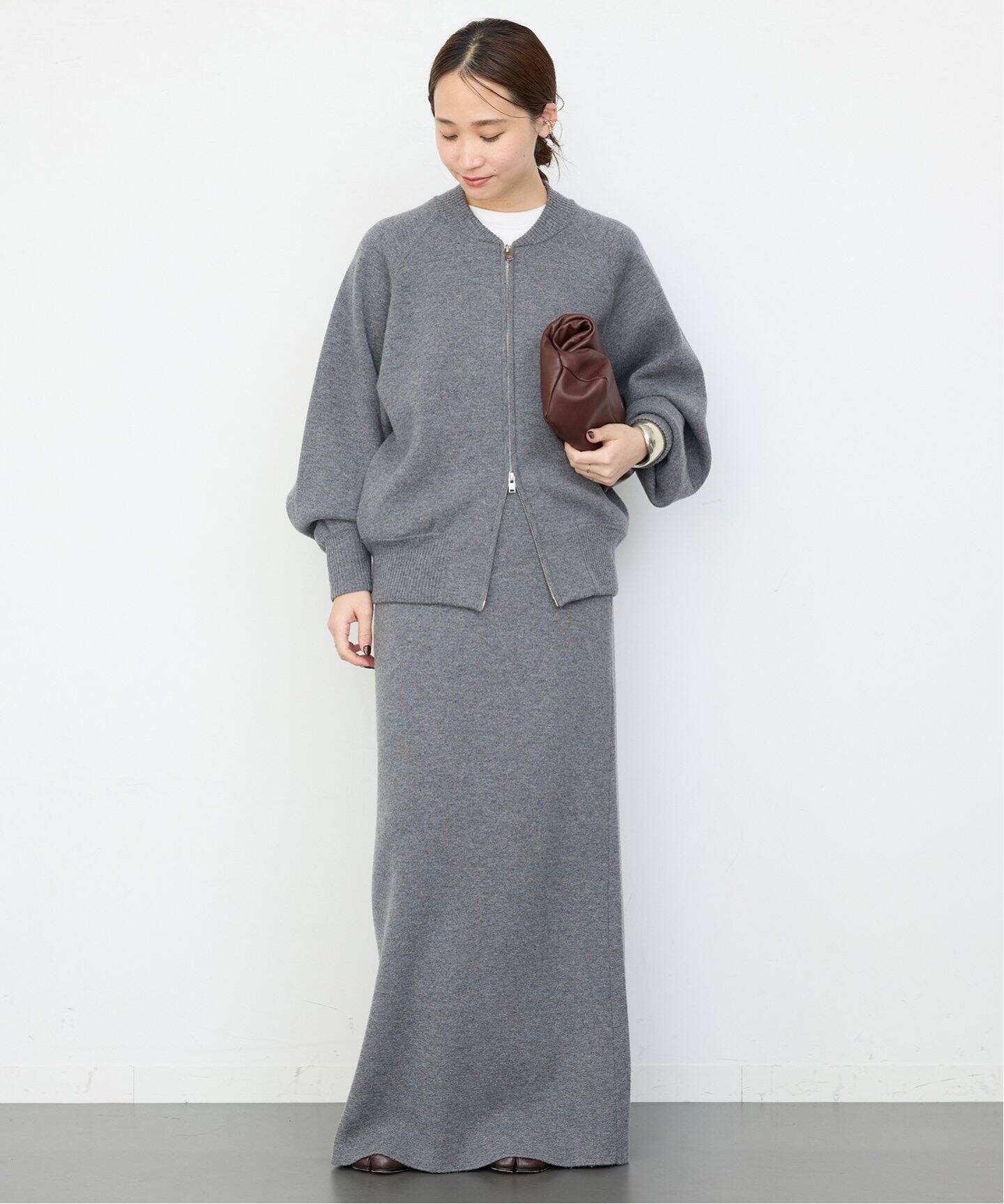 CINOH/チノ 】KNIT MAXI SKIRT（ロング・マキシ丈スカート）｜Deuxieme  