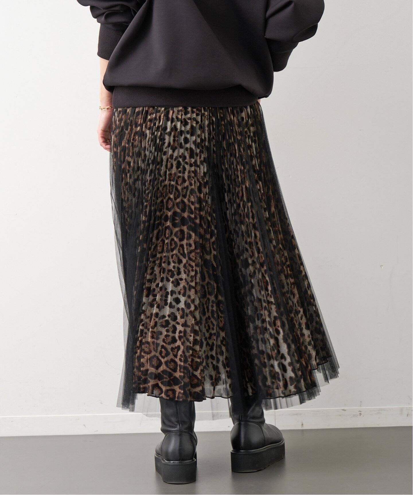 LOYD FORD/ロイド フォード】 LEOPARD TULE SKIRT（ロング・マキシ丈  