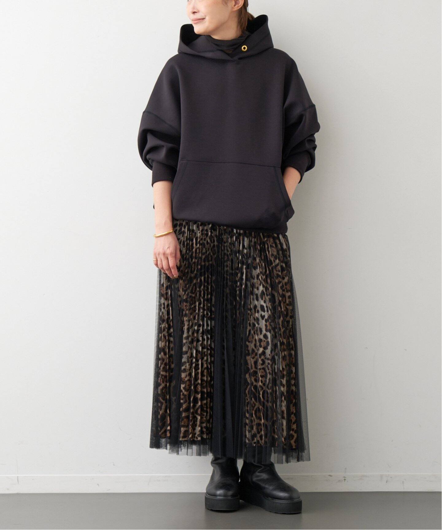 LOYD FORD/ロイド フォード】 LEOPARD TULE SKIRT（ロング・マキシ丈 