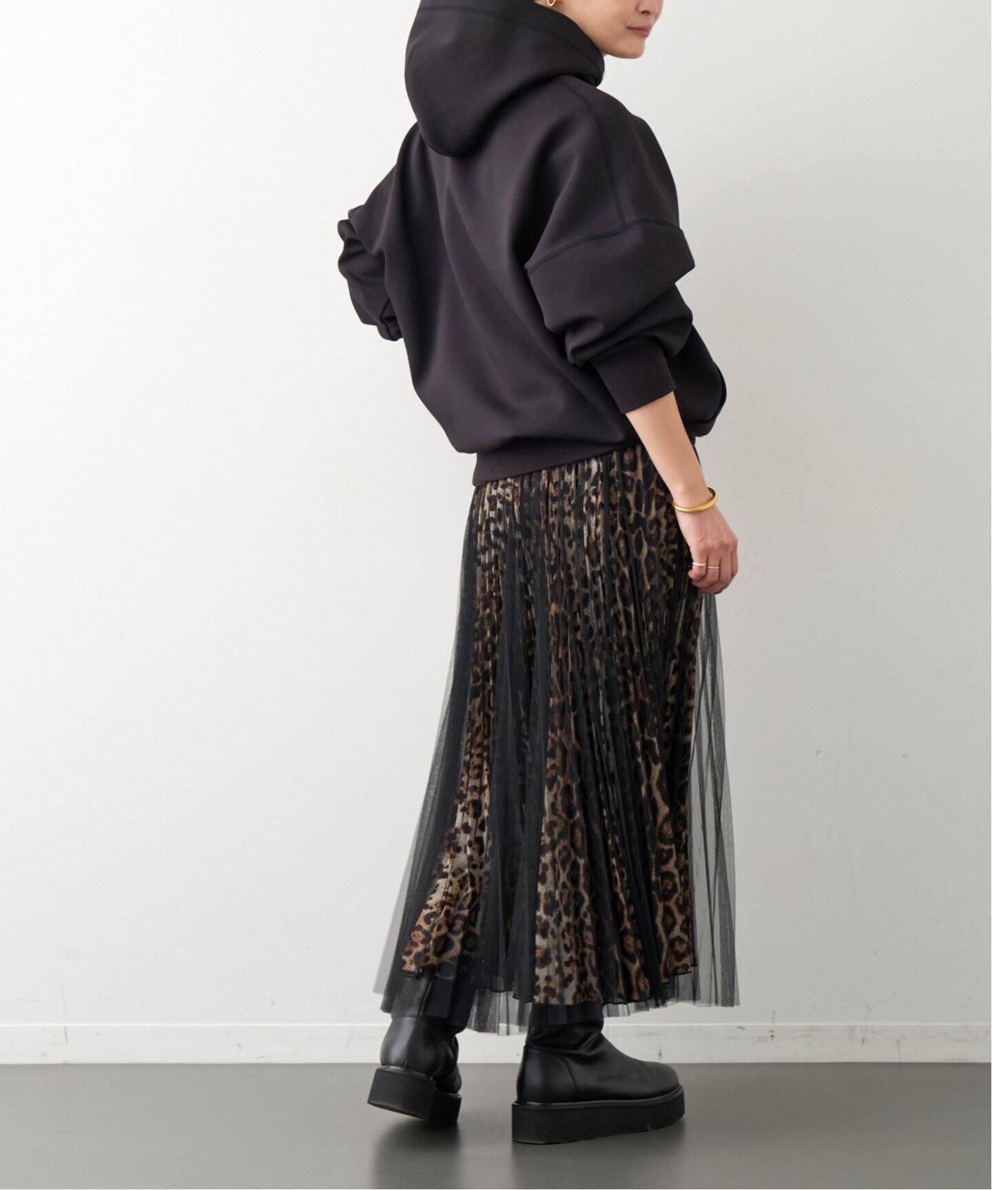 LOYD FORD/ロイド フォード】 LEOPARD TULE SKIRT（ロング・マキシ丈 