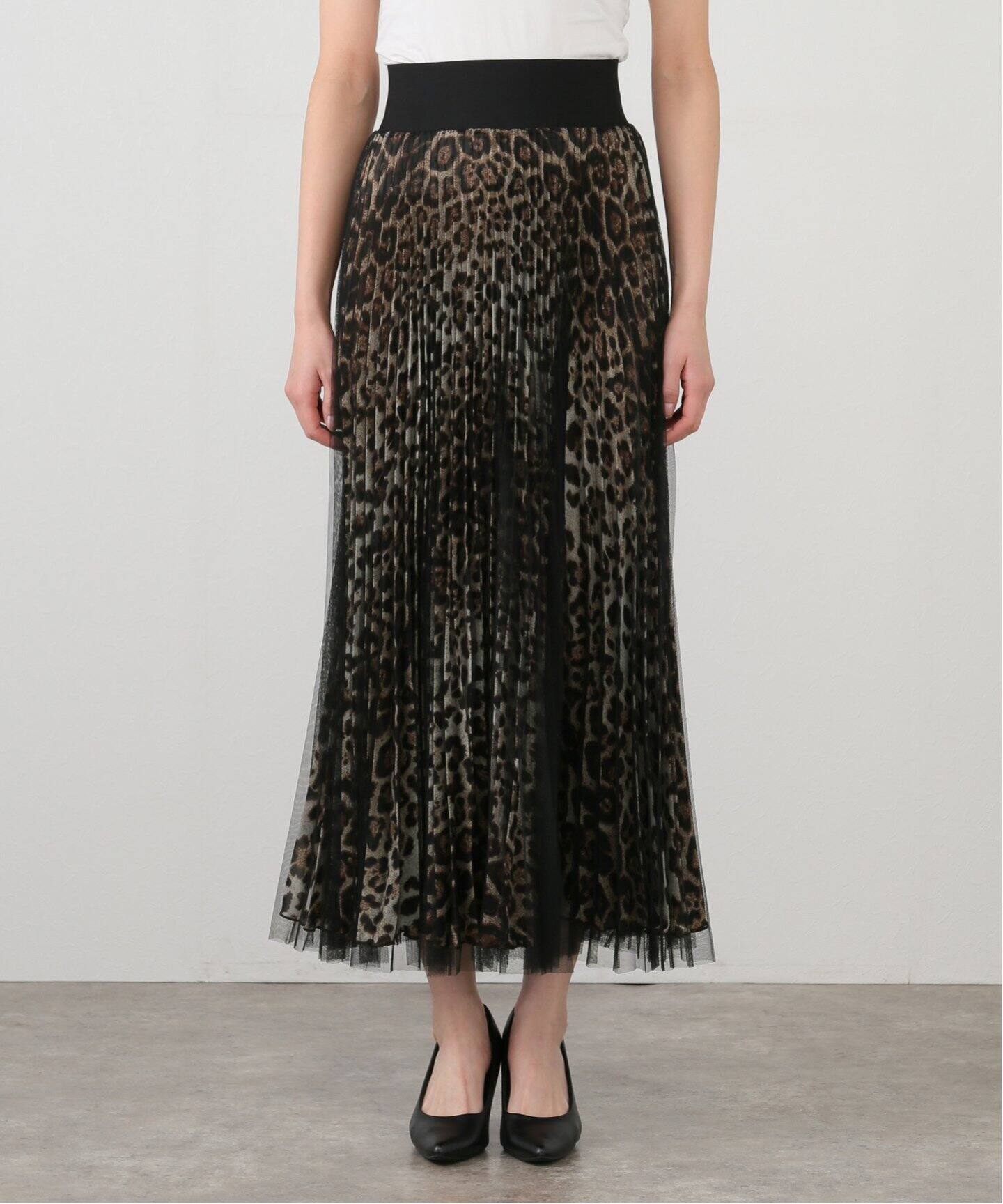 LOYD FORD/ロイド フォード】 LEOPARD TULE SKIRT（ロング・マキシ丈 