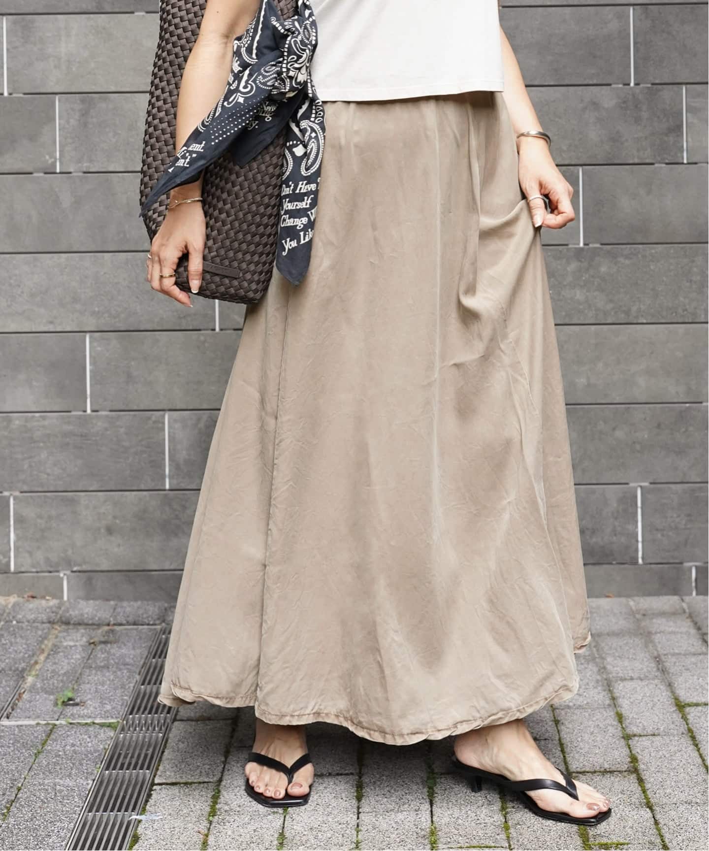追加【ASHER LA/アッシャー エルエー】FLARE SKIRT（ロング