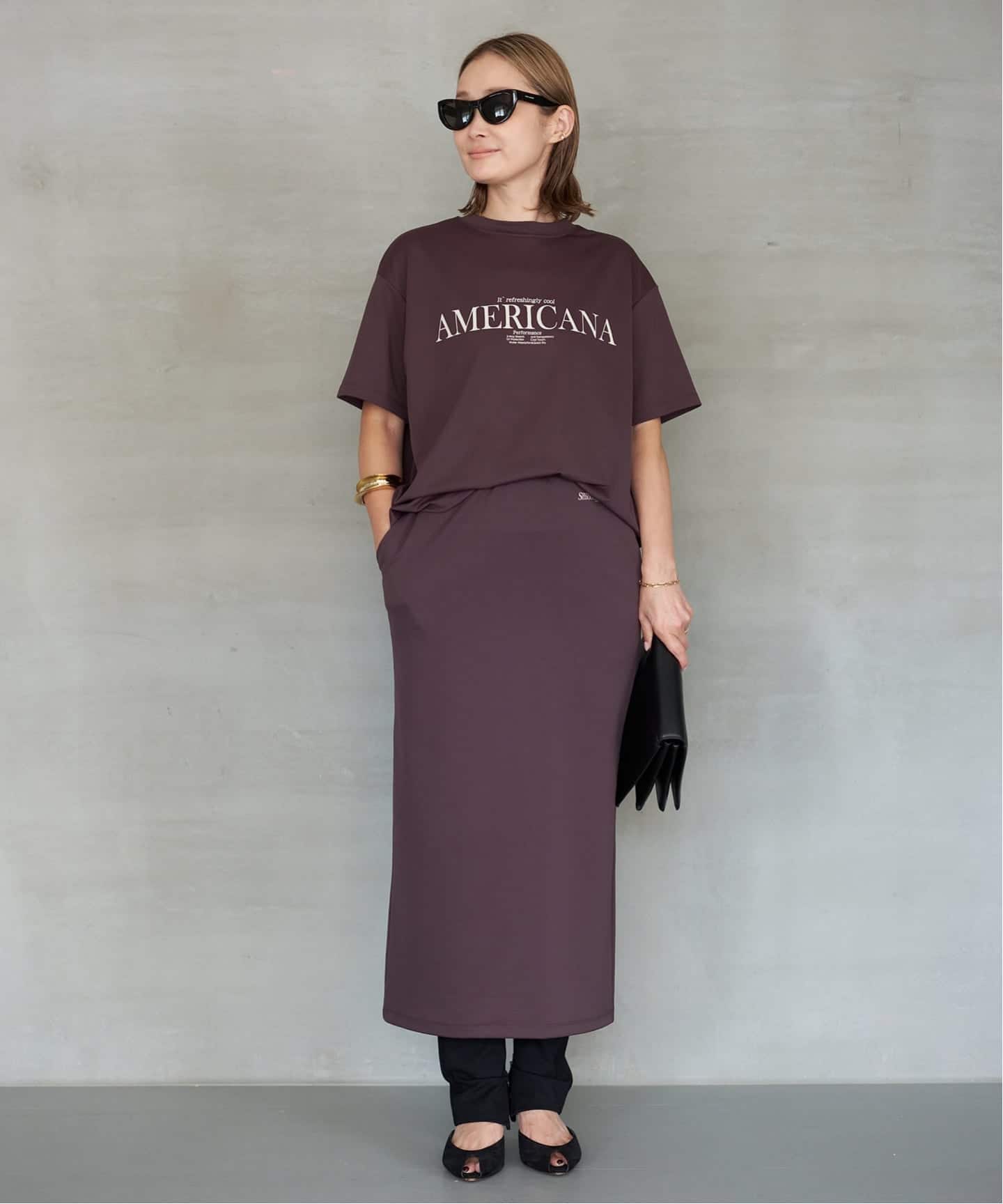 Deuxieme Classe AMERICANA LONG スカート 予約》【AMERICANA/アメリカーナ】COOL SKIRT（ロング・マキシ丈