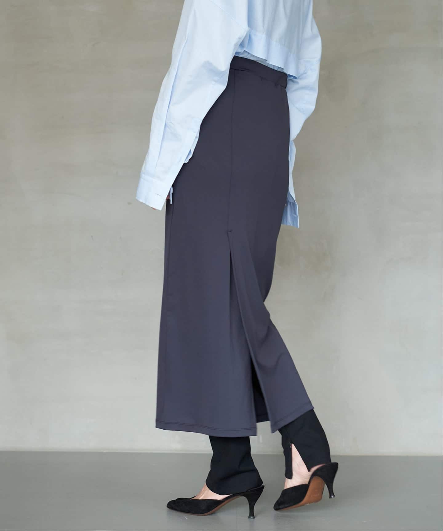 Deuxieme Classeアメリカーナ
ハーフネック ロングスリーブTシャツ 予約》【AMERICANA/アメリカーナ】COOL SKIRT（ロング・マキシ丈