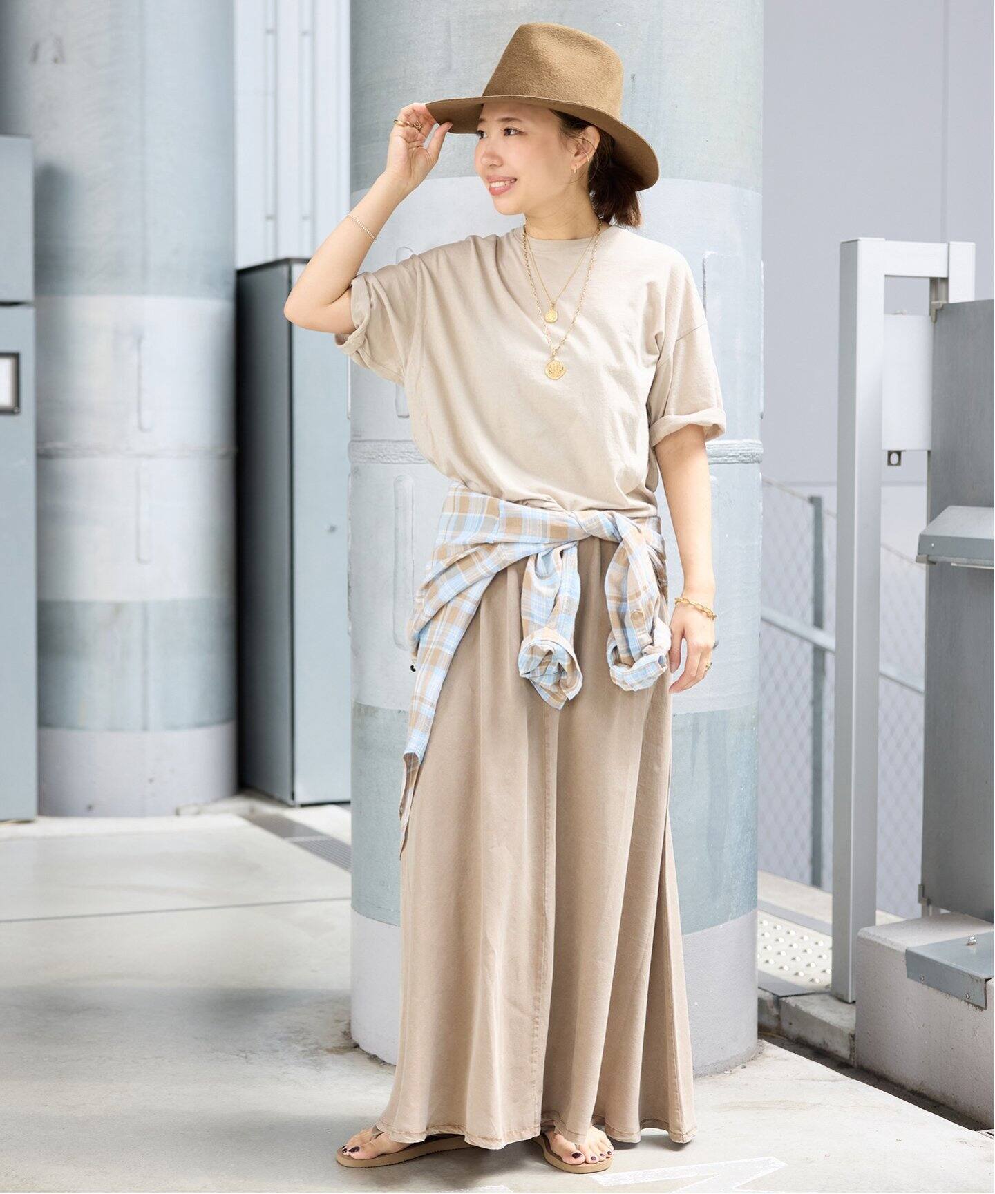 ASHER LA/アッシャー エルエー】FLARE SKIRT（ロング・マキシ丈