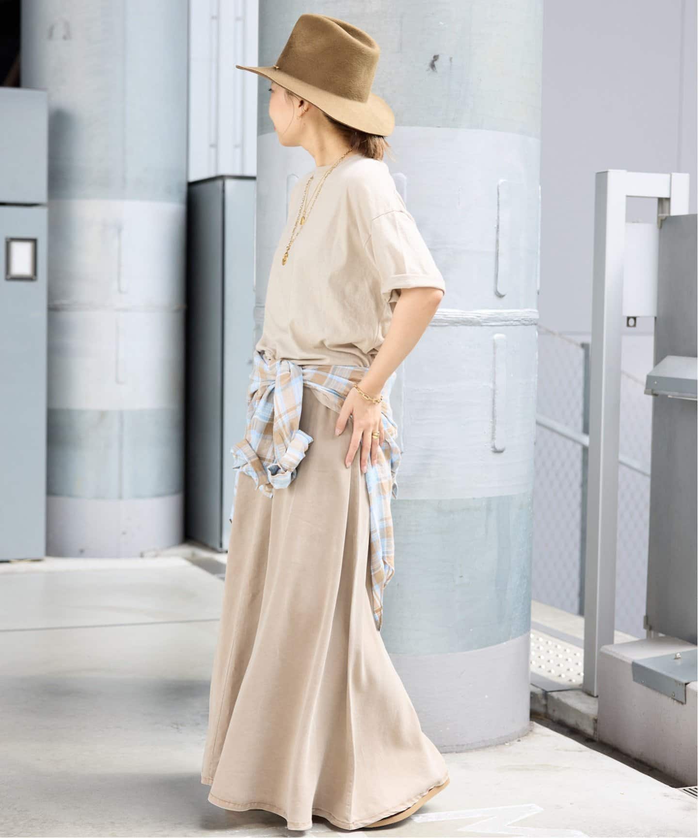 ミューズ ドゥーズィエムクラス Flare Skirt スカート ベージュ OPTIMO FLARE スカート（ロング・マキシ丈スカート）｜MUSE de