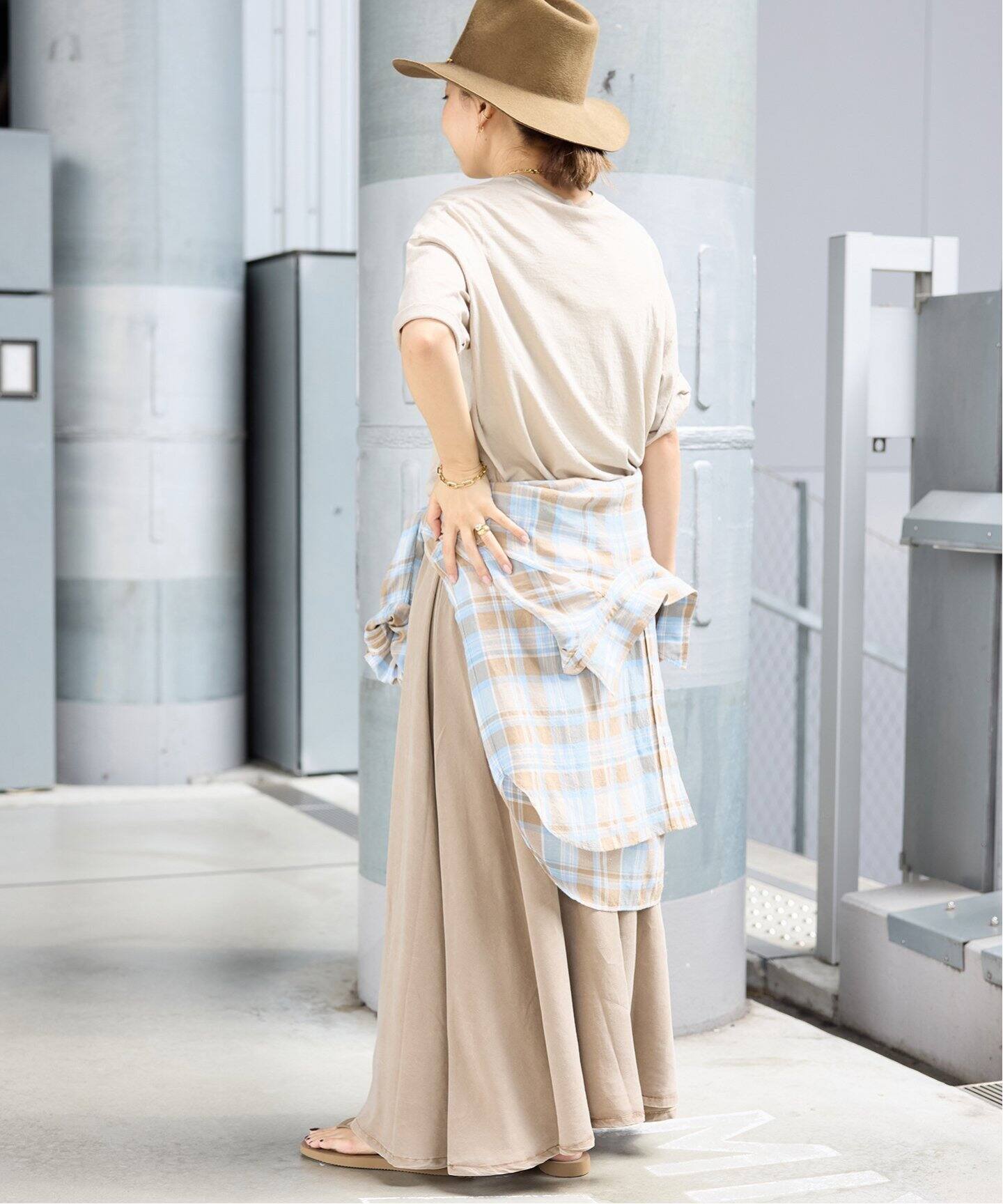 ASHER LA/アッシャー エルエー】FLARE SKIRT（ロング・マキシ丈