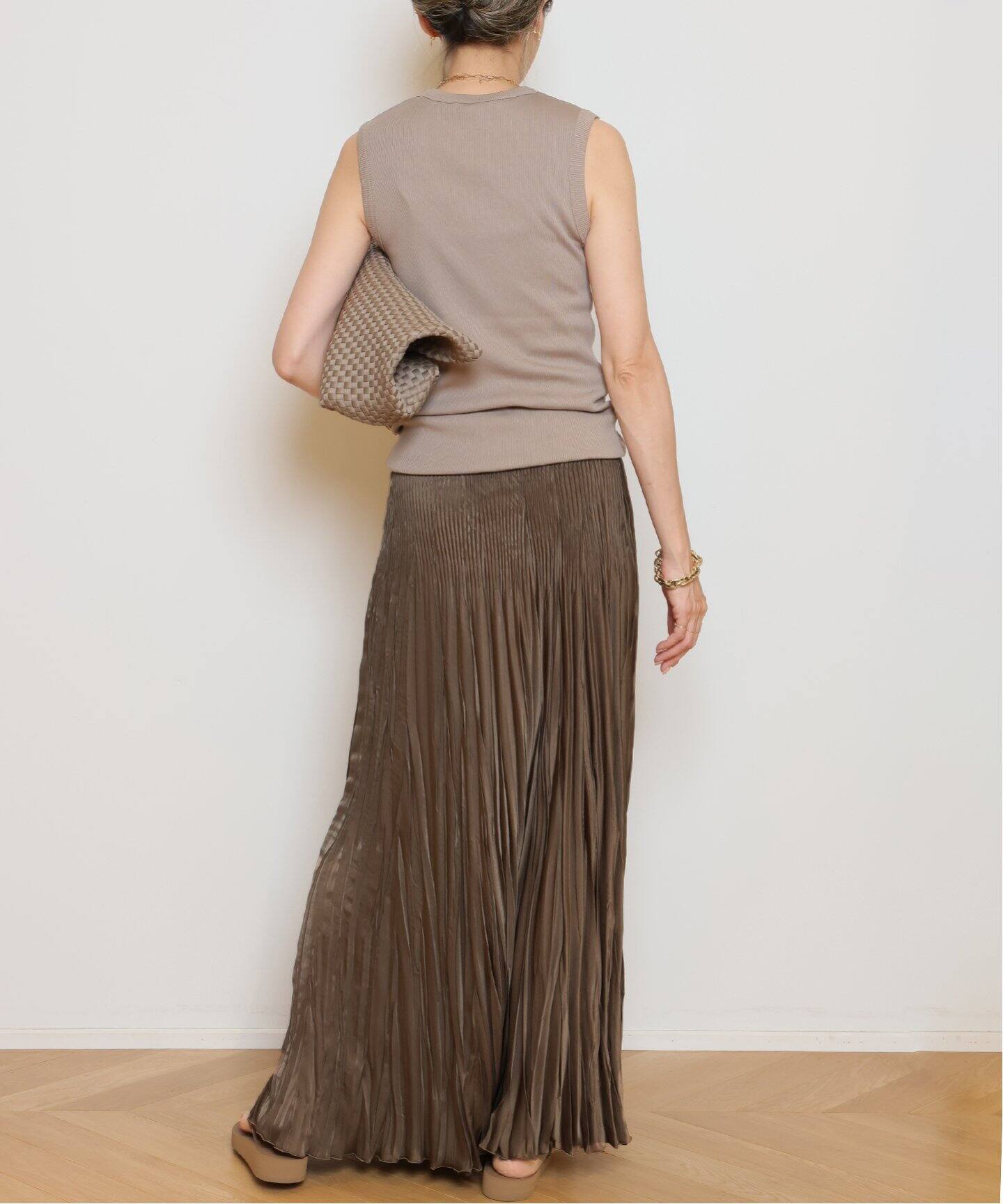 Col Pierrot/コルピエロ】Random Pleats スカート（ロング・マキシ丈