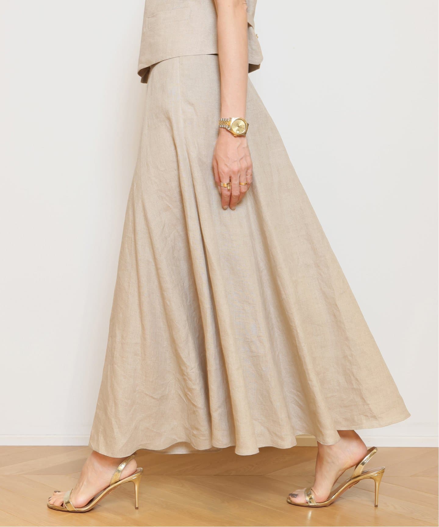 【COL PIERROT/コルピエロ】 フレアスカート　34 Col Pierrot/コルピエロ】ALBINI LINEN FLARE スカート（ロング