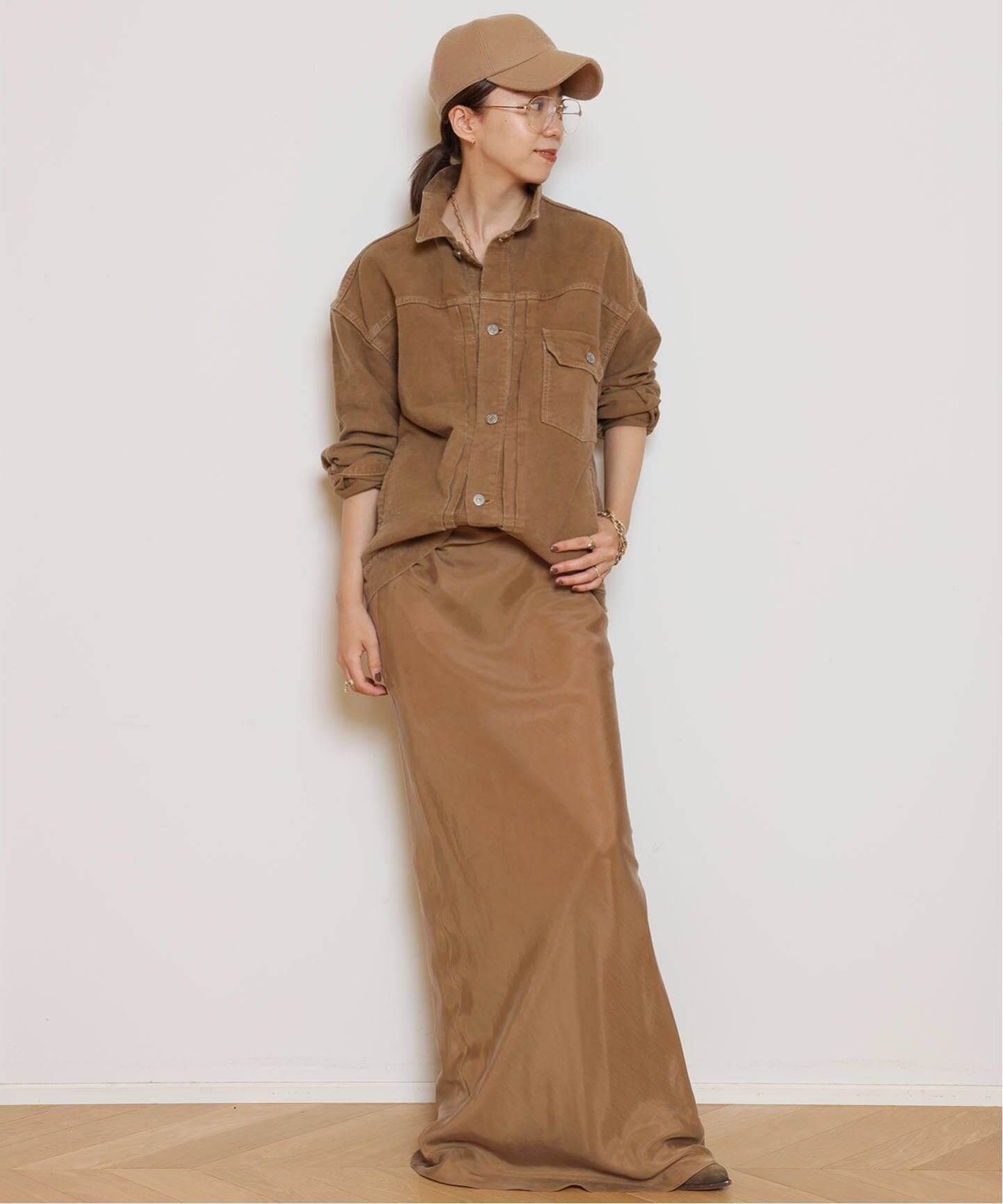 Col Pierrot コルピエロ　ポンチキリカエ スカート　muse Col Pierrot(コル ピエロ)｜ポンチ切替えスカート/ネイビー の