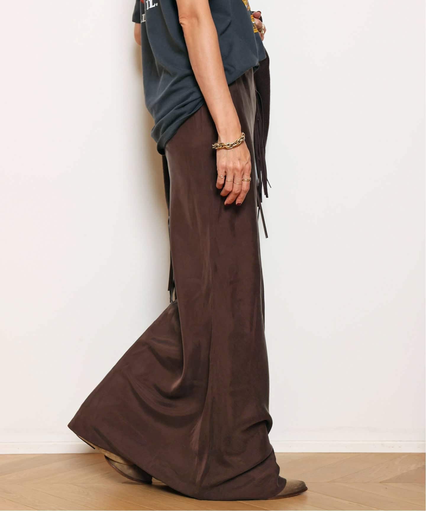 【未使用】MUSE/Col Pierrot(コルピエロ)ロングチュールスカート 予約》【Col Pierrot/コルピエロ】MAXI スカート（BROWN