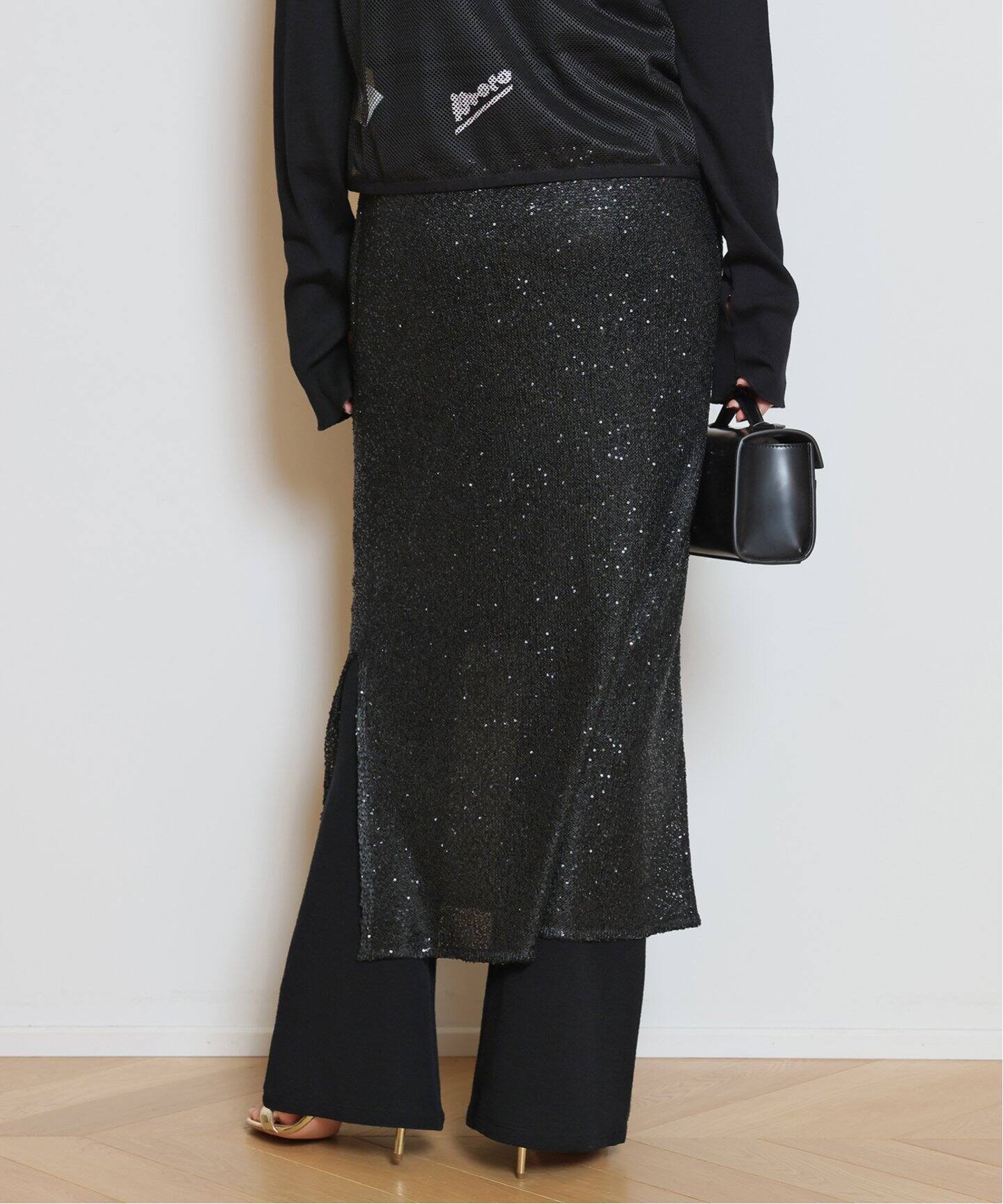 ミューズ ドゥーズィエムクラス 21SS EDEN タイトスカート ロング 黒  