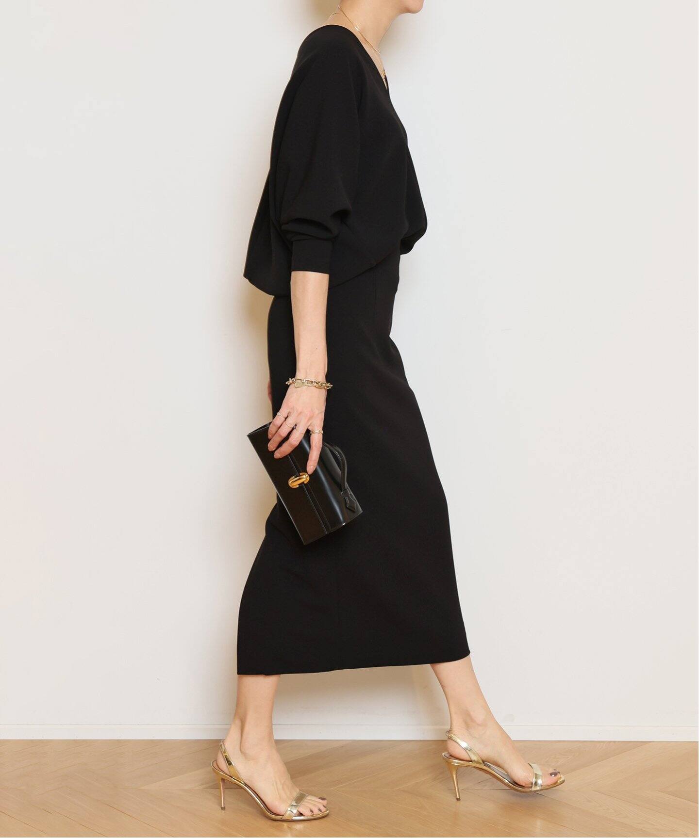 トリアセジョーゼット HIGHWAISTスカート（ロング・マキシ丈スカート 