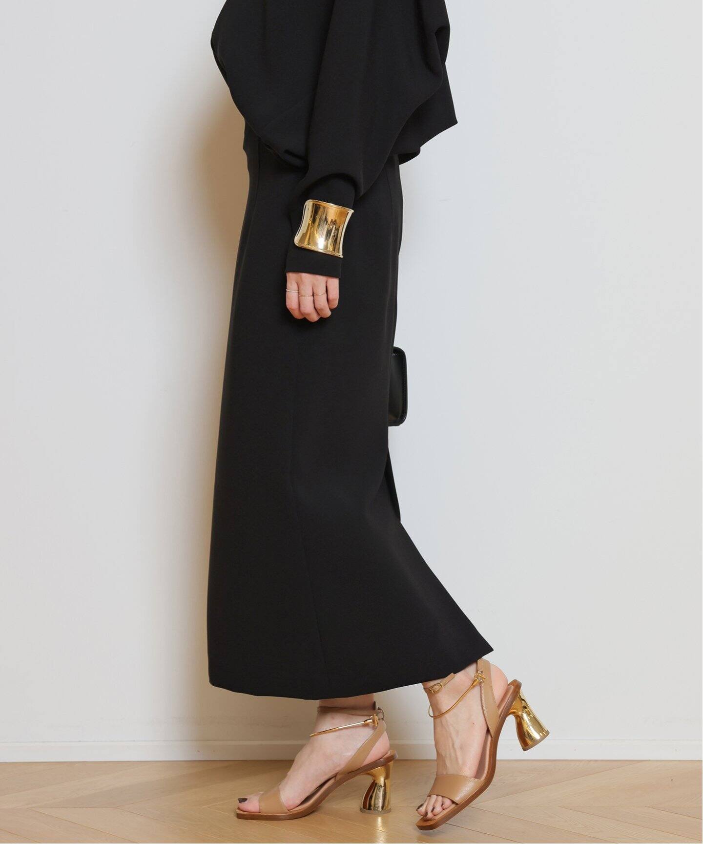 トリアセジョーゼット HIGHWAISTスカート（ロング・マキシ丈スカート  