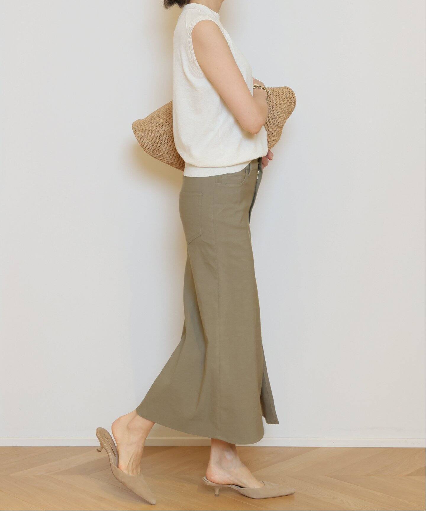 STRETCH TWILL B/FLARE スカート（ロング・マキシ丈スカート）｜MUSE  