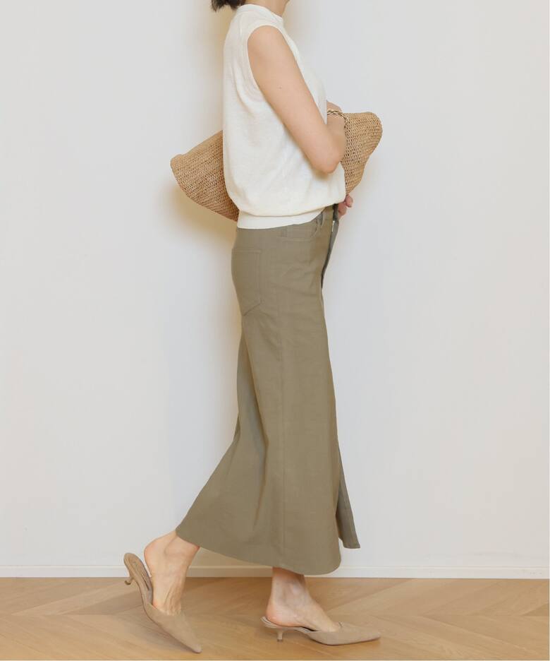 STRETCH TWILL B/FLARE スカート（ロング・マキシ丈スカート）｜MUSE 