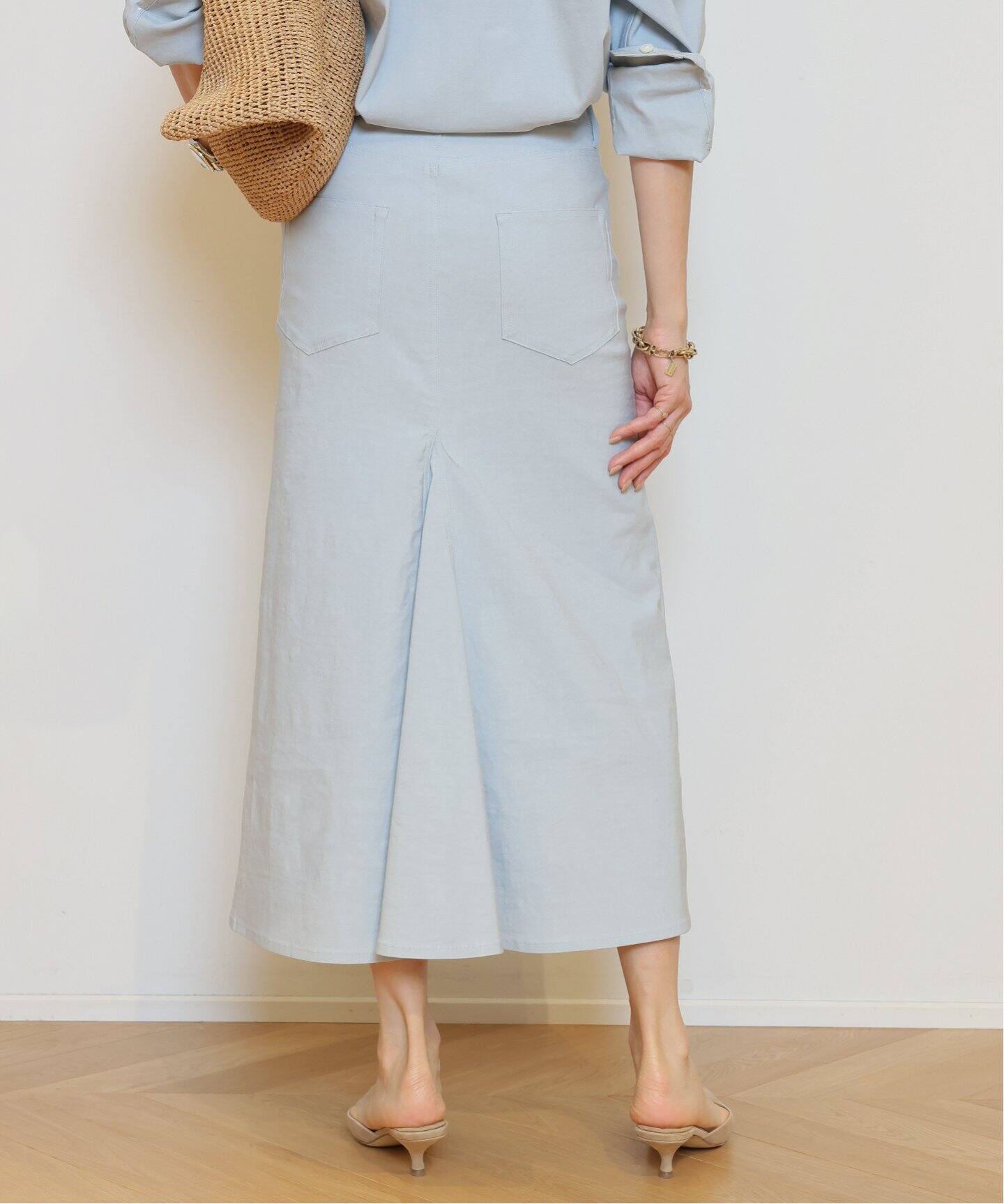 STRETCH TWILL B/FLARE スカート（ロング・マキシ丈スカート）｜MUSE  