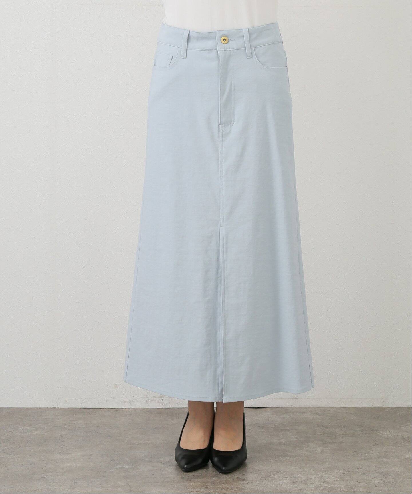 STRETCH TWILL B/FLARE スカート（ロング・マキシ丈スカート）｜MUSE 