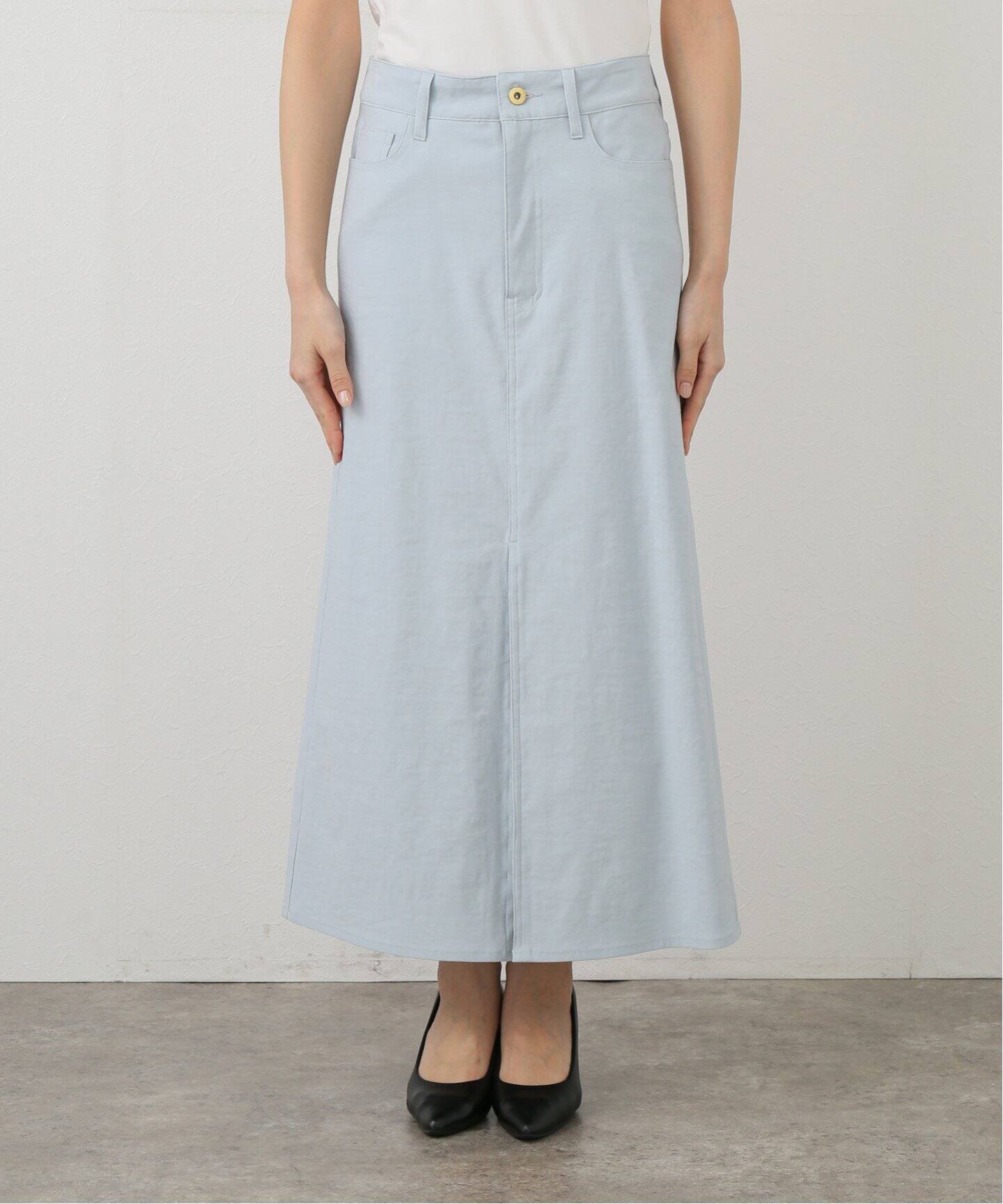 STRETCH TWILL B/FLARE スカート（ロング・マキシ丈スカート）｜MUSE  